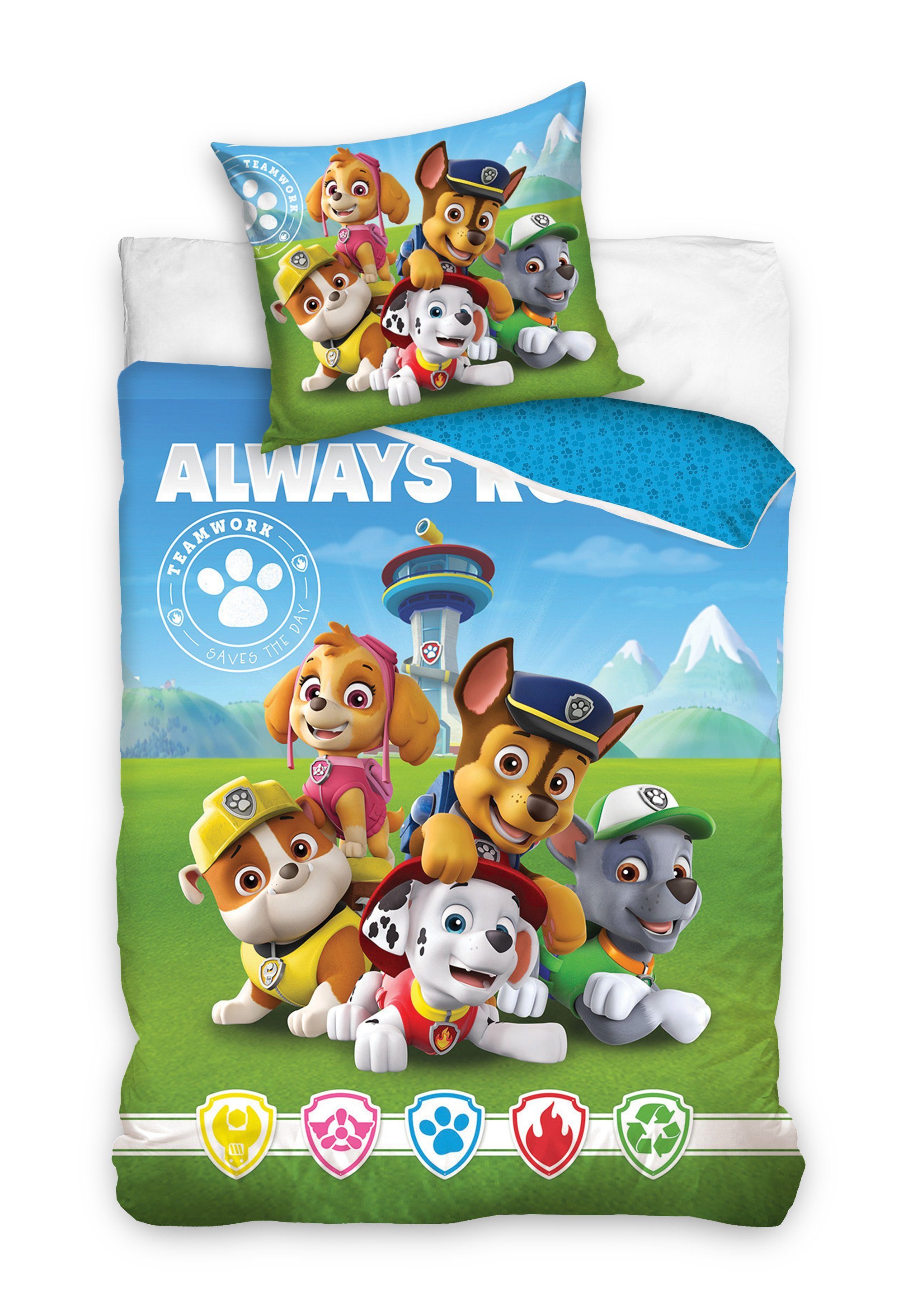 PAW PATROL Bettwäsche PAW Patrol Kinderbettwäsche 135 x 200 cm