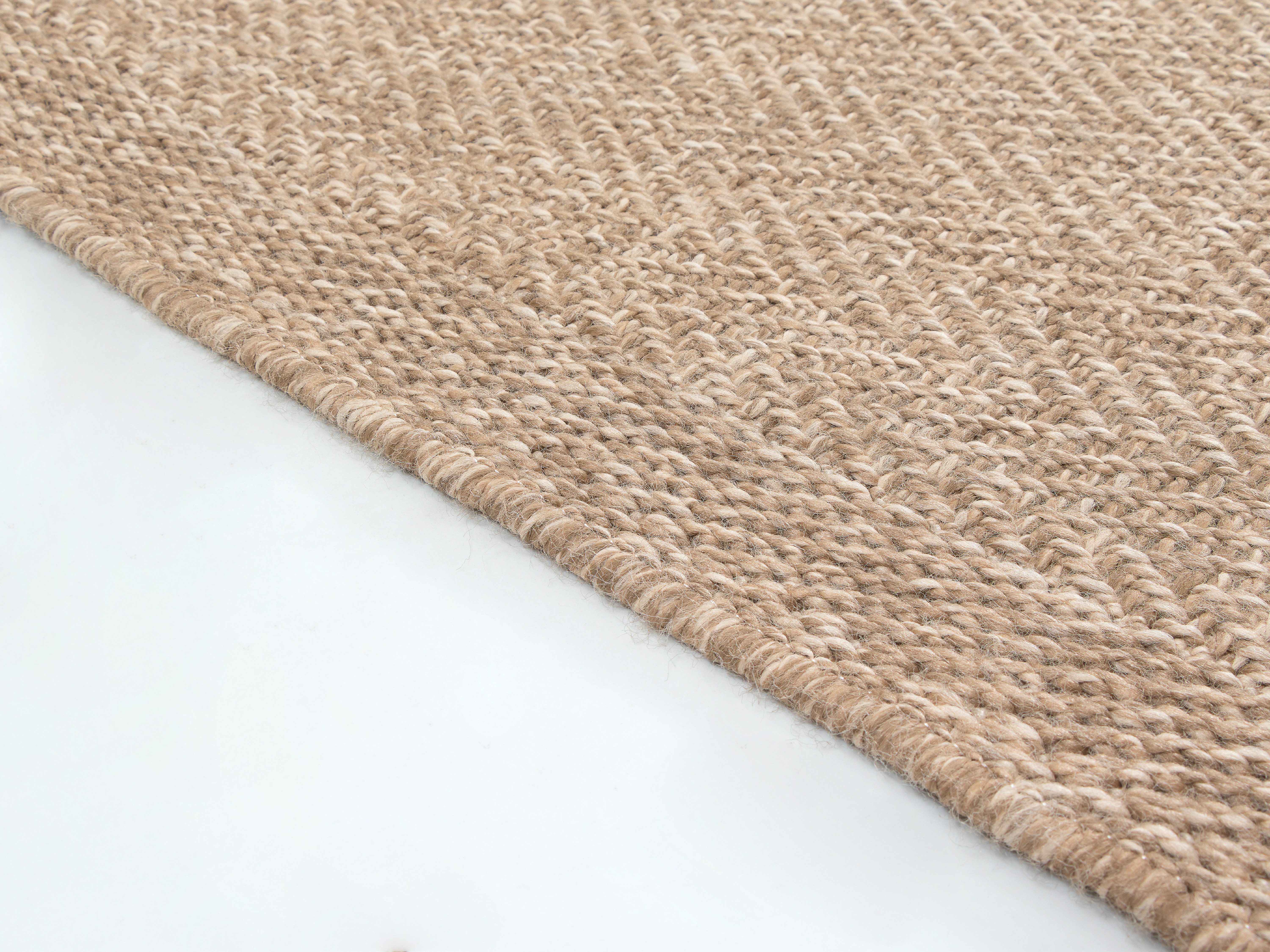 merinos Teppich Kenzy, rund, Höhe: 10 mm, robuster In- und Outdoor Teppich im natürlichen Jute-Look, wetterfest