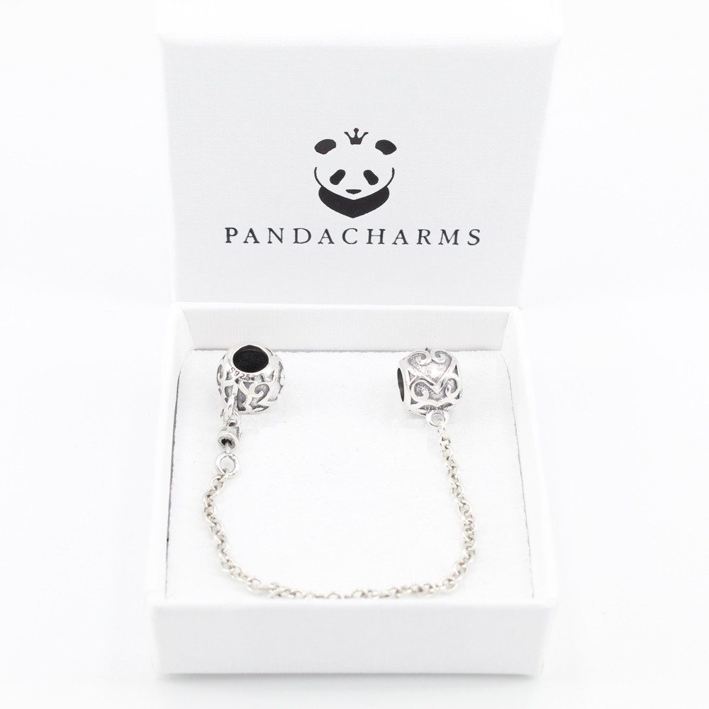 PANDACHARMS Bead Ornamentherzen Sicherheitskette für Charm Armband, 925er S günstig online kaufen