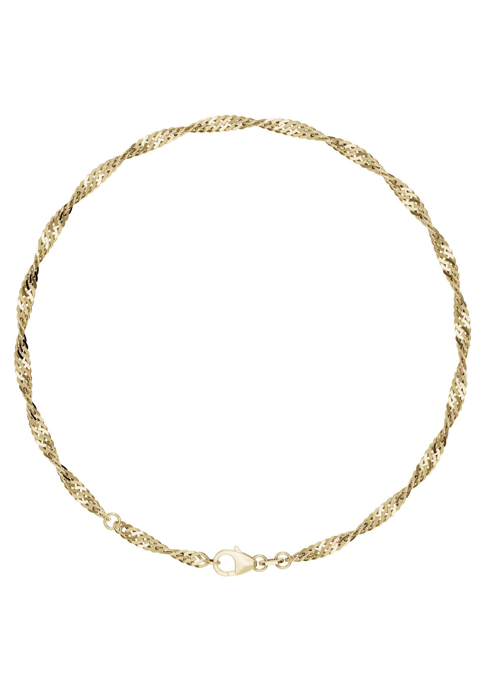 Firetti Fußkette Schmuck Geschenk Silber 925 Körperschmuck Gold o. Rosè Singapurkette, Made in Germany