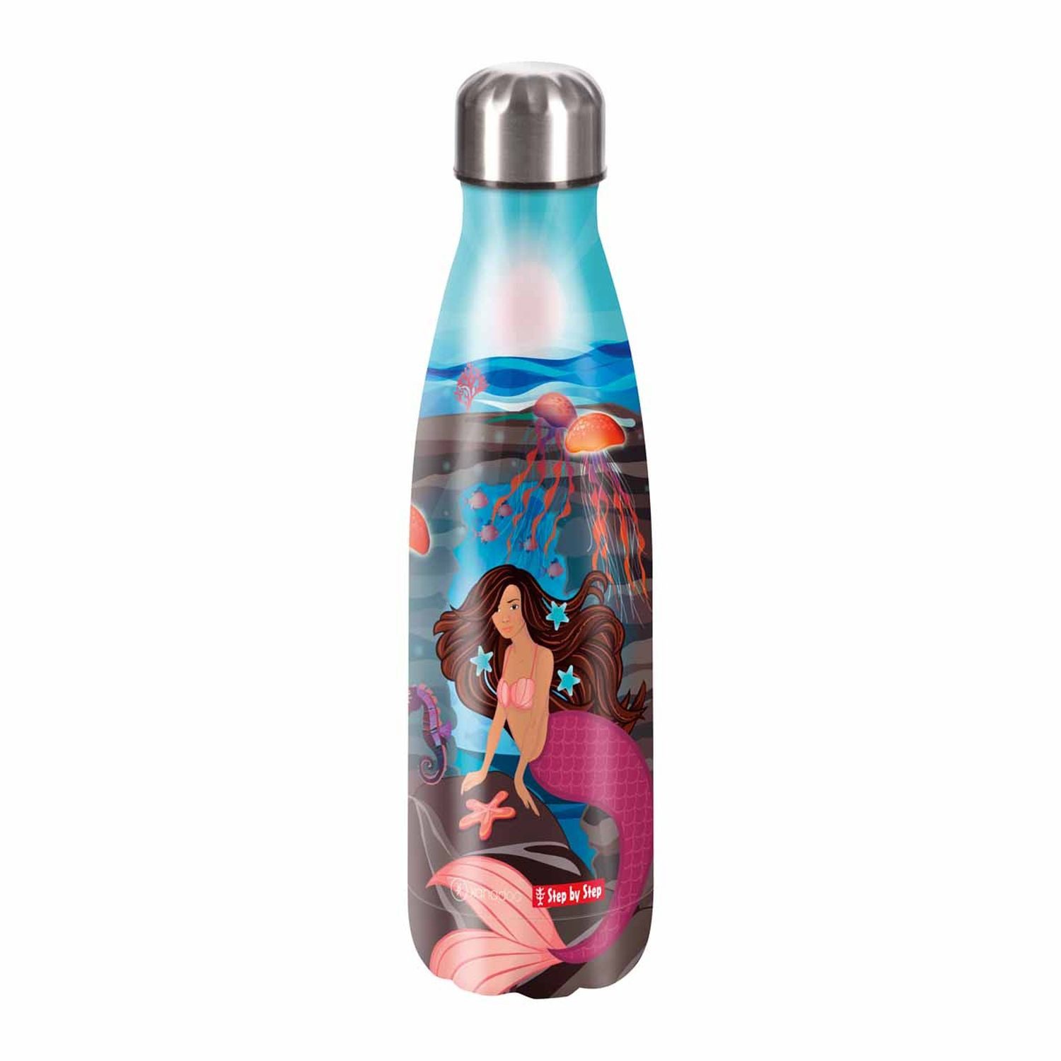 Step by Step Trinkflasche Isolierte Edelstahl-Trinkflasche Mermaid Delia