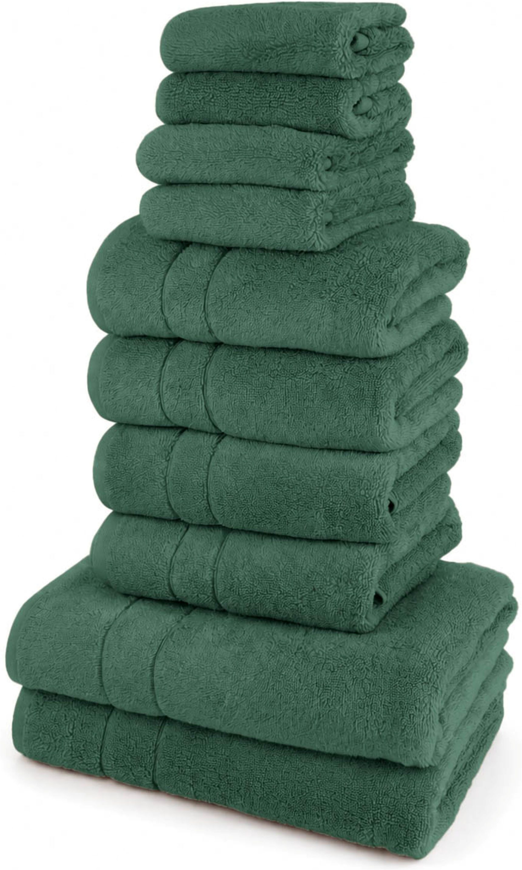 OTTO home Handtuch Set Inga, 3 Qualitäten, Duschtücher, Handtücher, Gästetücher, Seiftücher, Walkfrottier (10-St), Handtücher mit feiner Bordüre, 100% Baumwolle