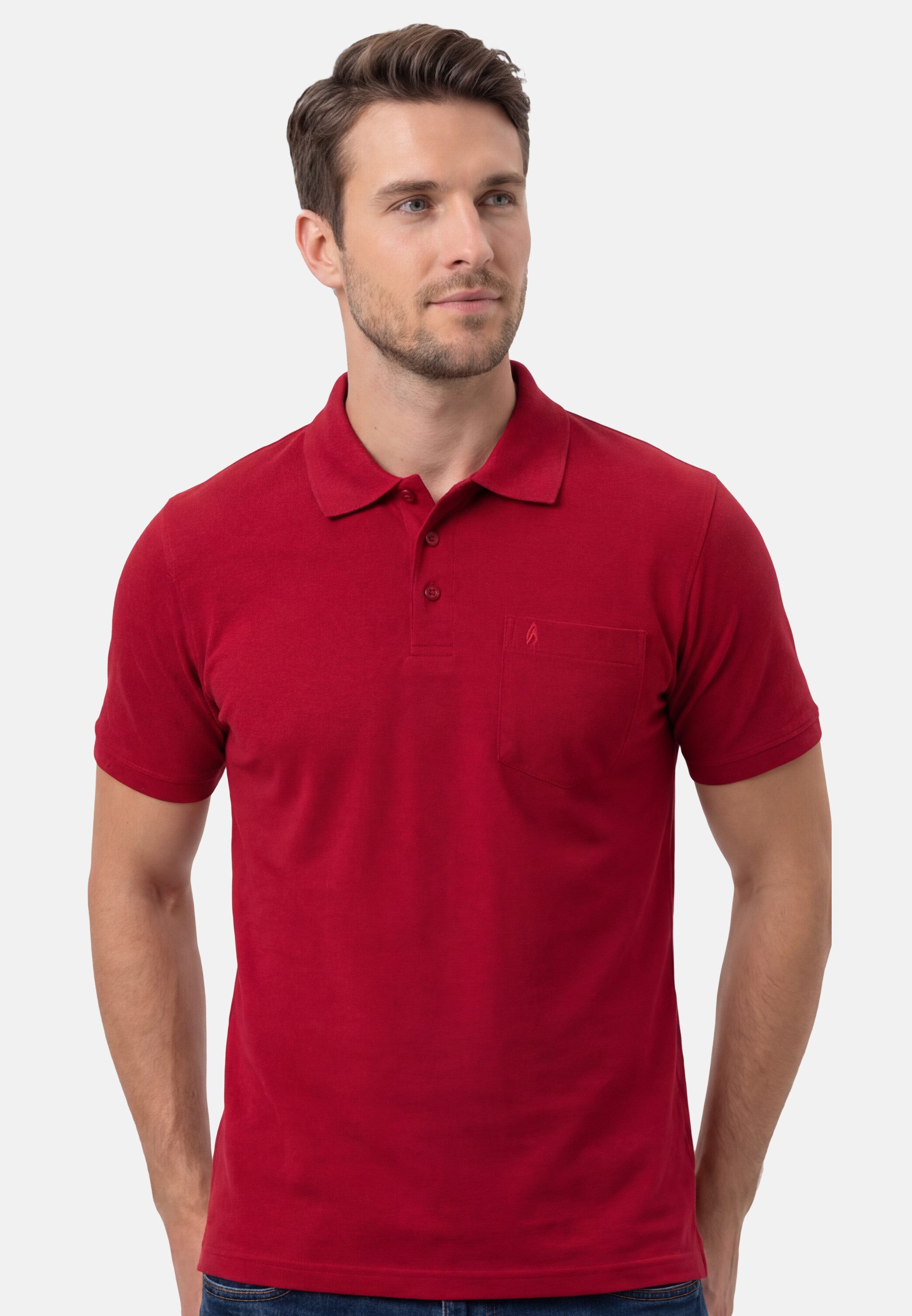 RAGMAN Poloshirt Basic (1-tlg) Poloshirt - Baumwolle - Atmungsaktiv - Klassischer Look