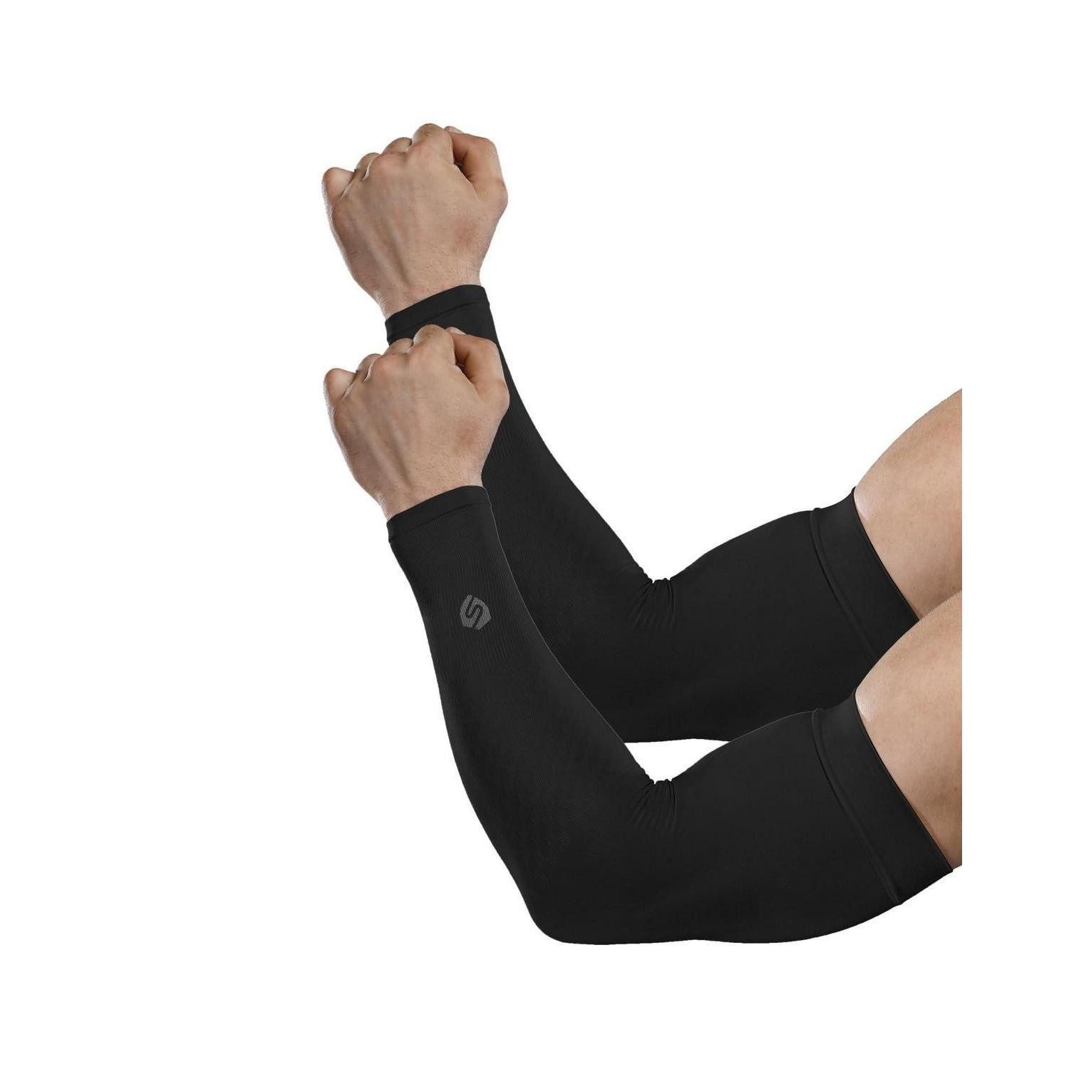 LuxusKollektion Armlinge UV-Schutz Arm-Ärmel Schwarz 1 Paar