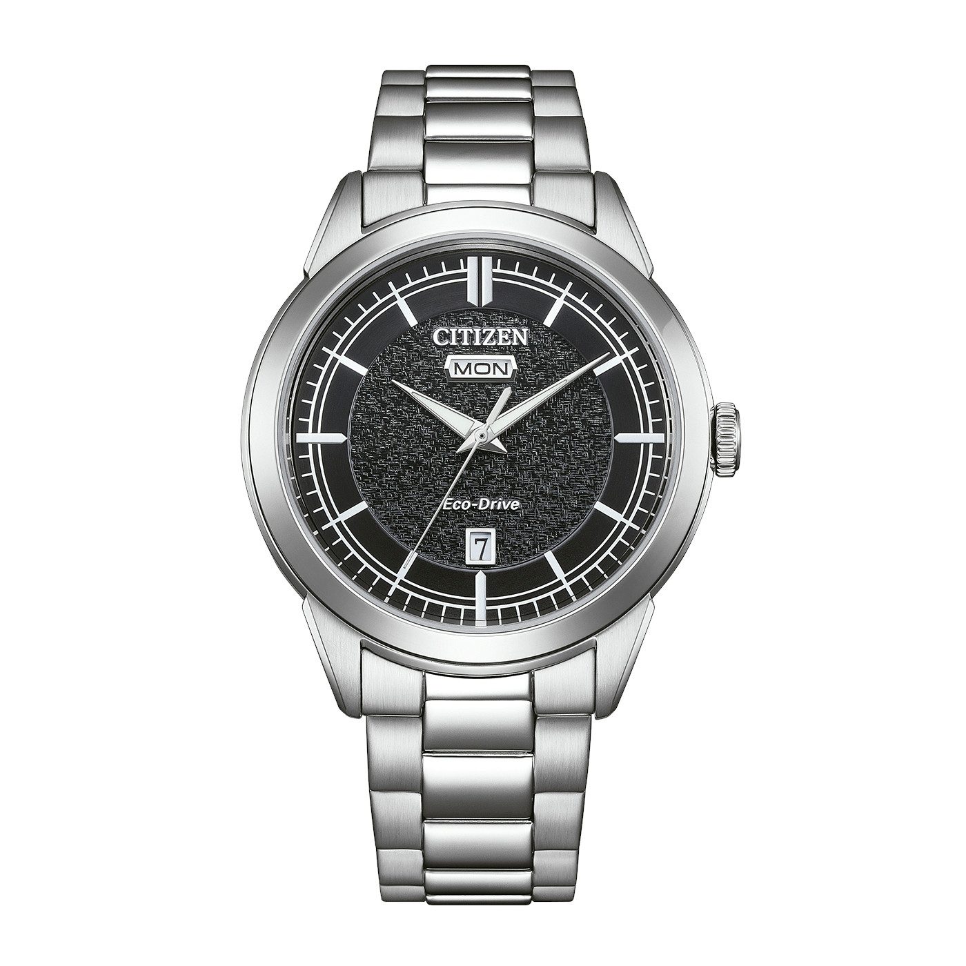 Citizen Solaruhr Eco-Drive Classic (C7 Design) AW0151-85EC, Armbanduhr, Herrenuhr, Edelstahlarmband, analog, Big Date