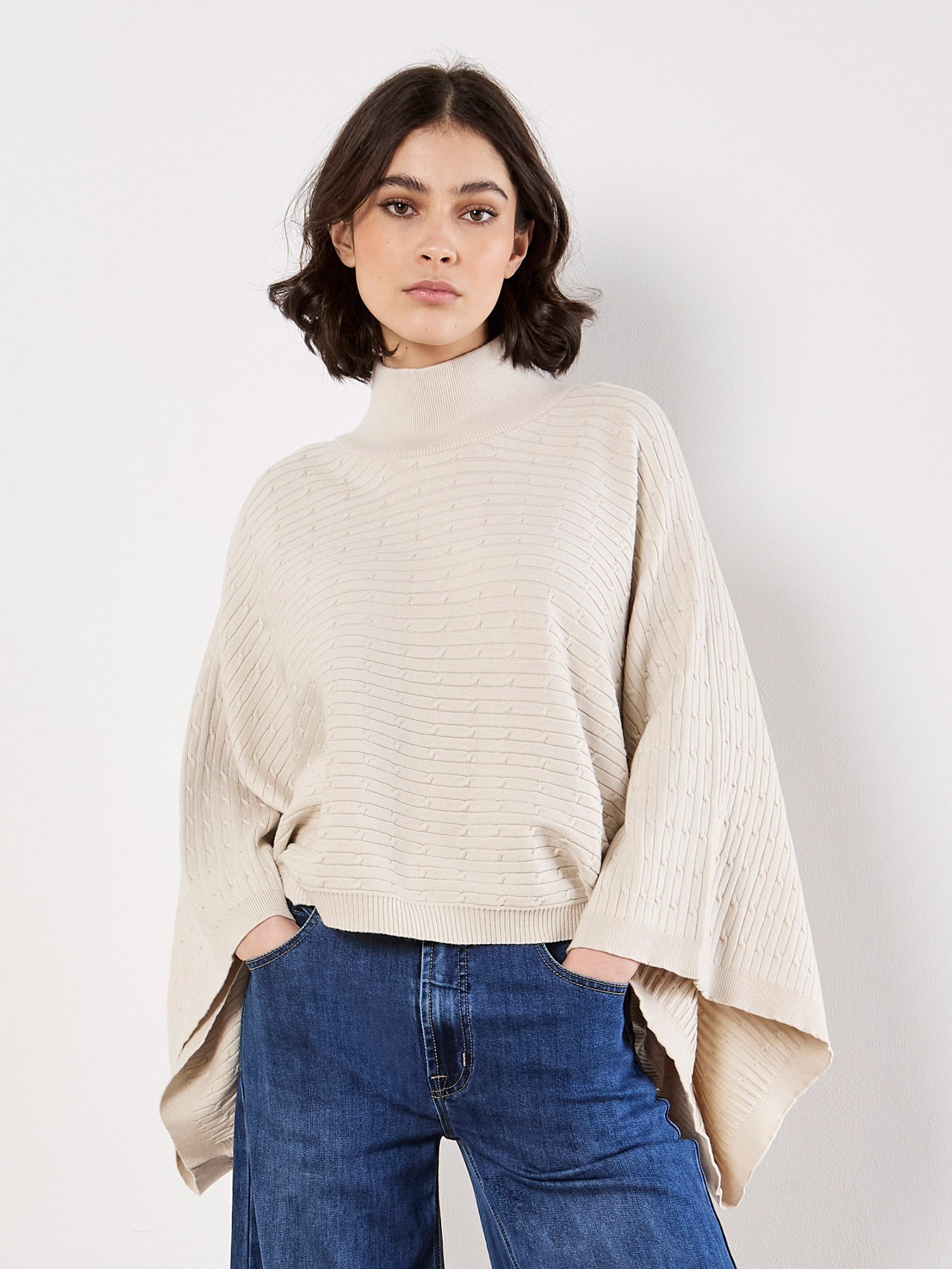 Strickpullover Pullover-Cape