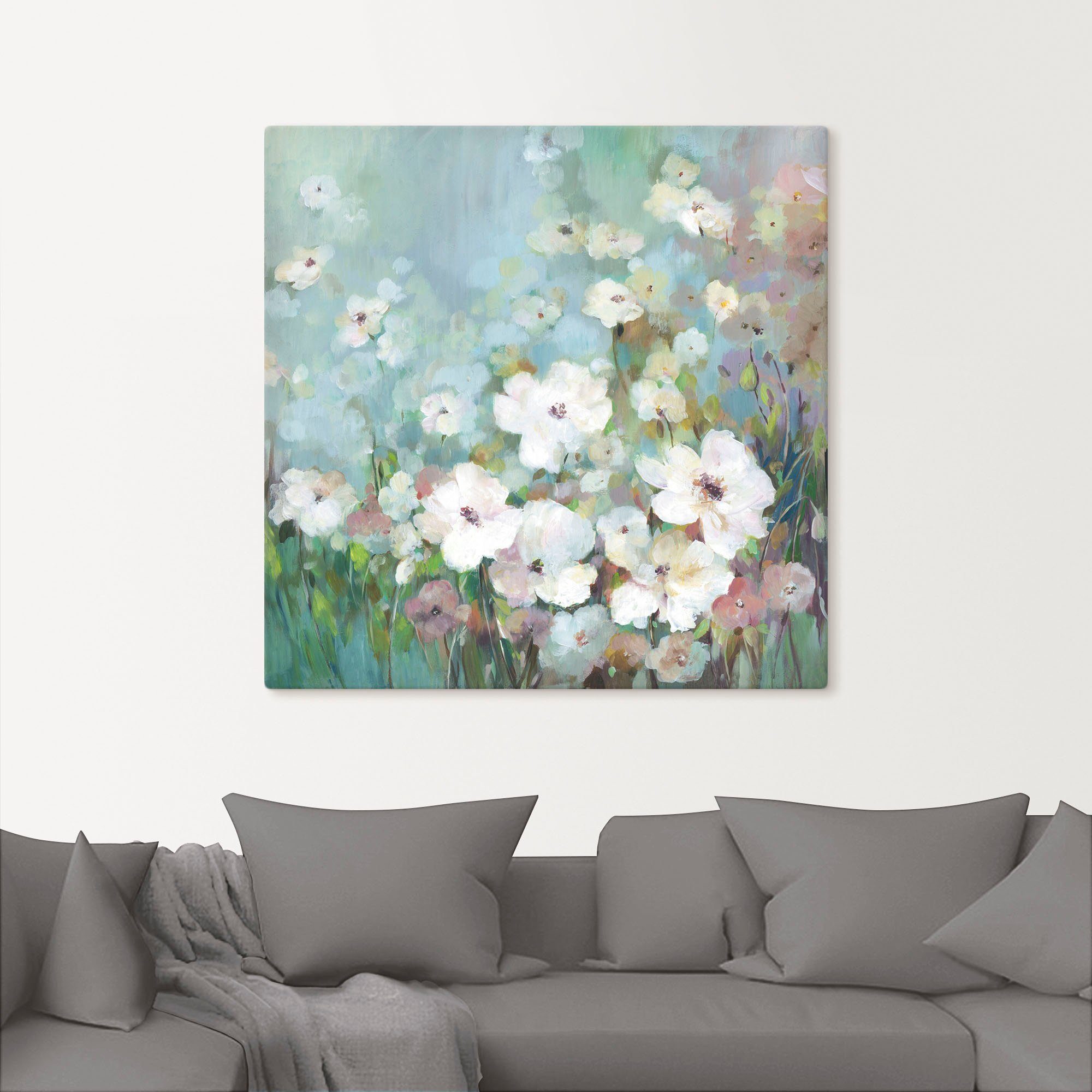 Artland Wandbild Feldblumengarten, Blumenwiese (1 St), als Leinwandbild, Poster in verschied. Größen