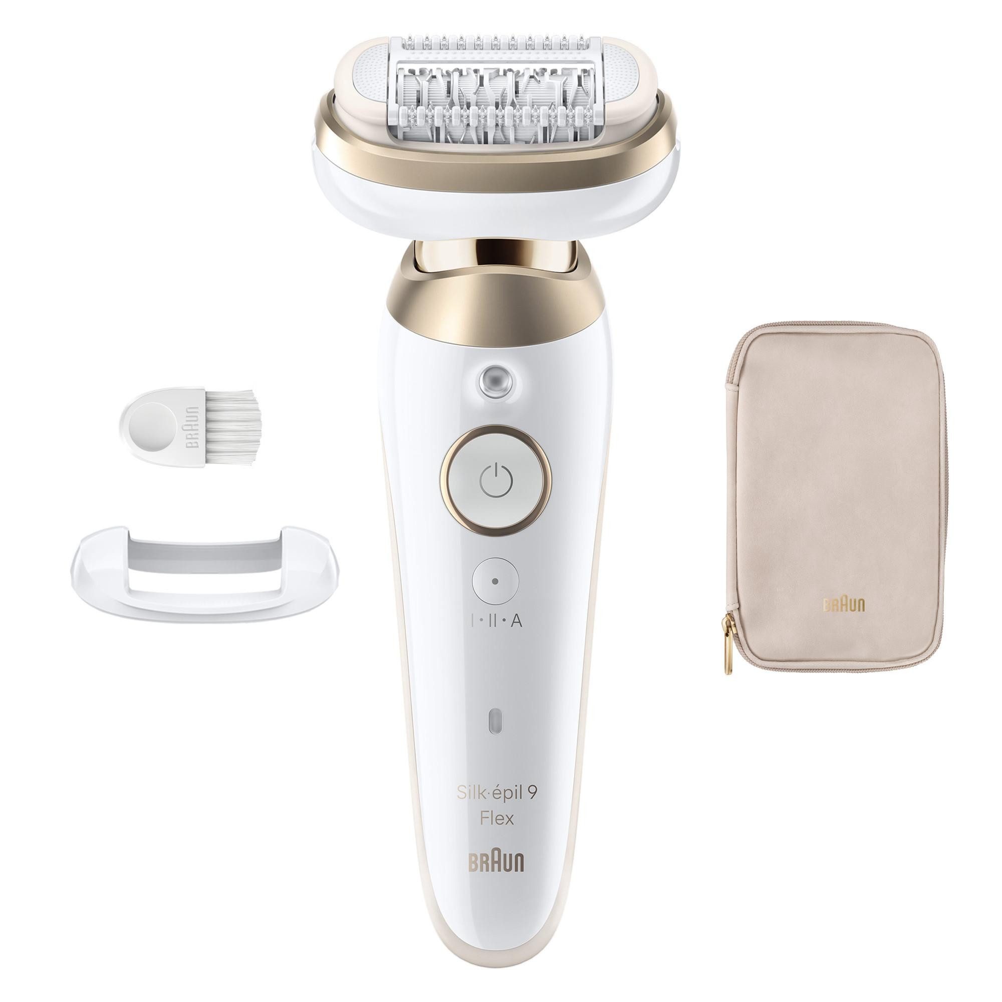 Braun Epilierer 9-011 3D, Flexibler Epilierkopf, Wet & Dry Funktion, 40 MicroGrip-Pinzetten