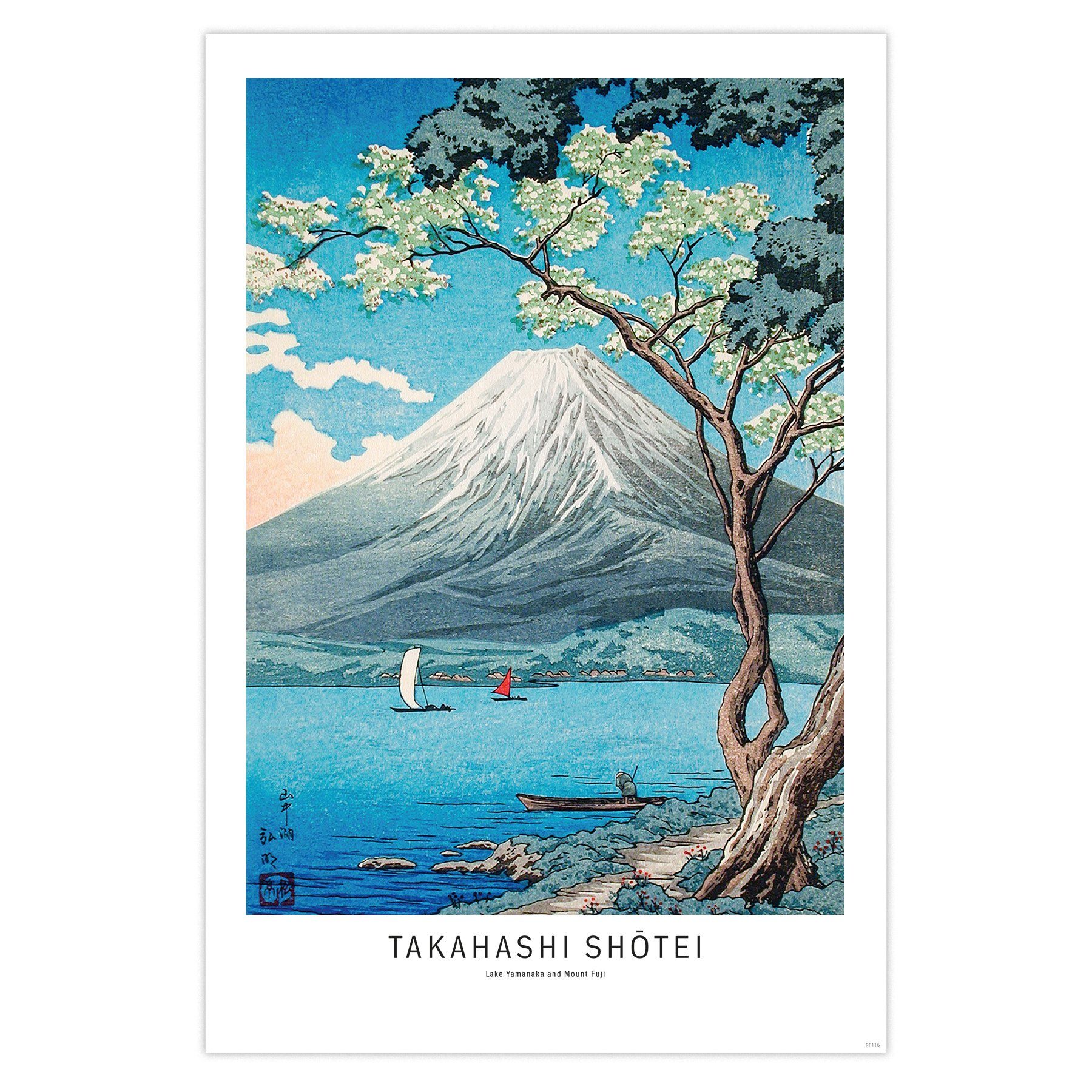 Close Up Poster Takahashi Shotei Poster Lake Yamanaka and Mount Fuji 0 x 0 günstig online kaufen