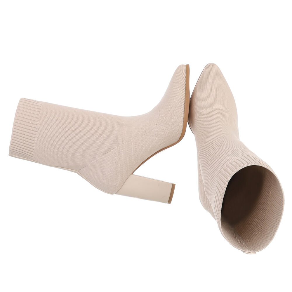 Ital-Design Elegante Strumpfstiefel mit Blockabsatz für Damen High-Heel-Sti günstig online kaufen