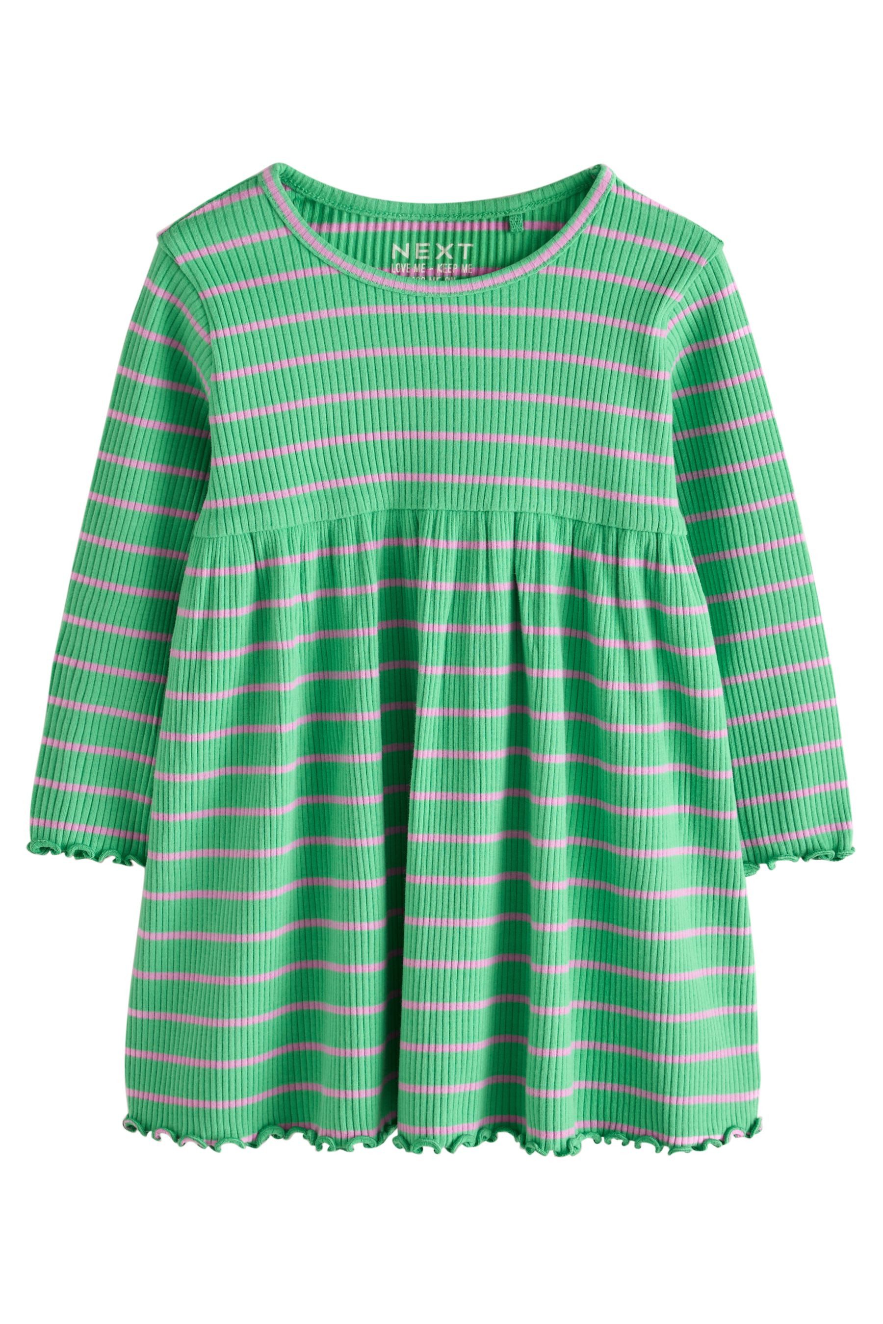 Next Shirtkleid Gerippte Kleider mit langen Ärmeln im 3er-Pack (3-tlg) – Bild 5 von 5