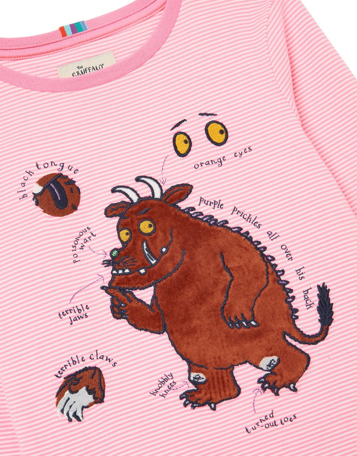 Tom Joule Langarmshirt Tom Joule Langarmshirt rosa AVA The Gruffalo Grüffelo mit Streifen