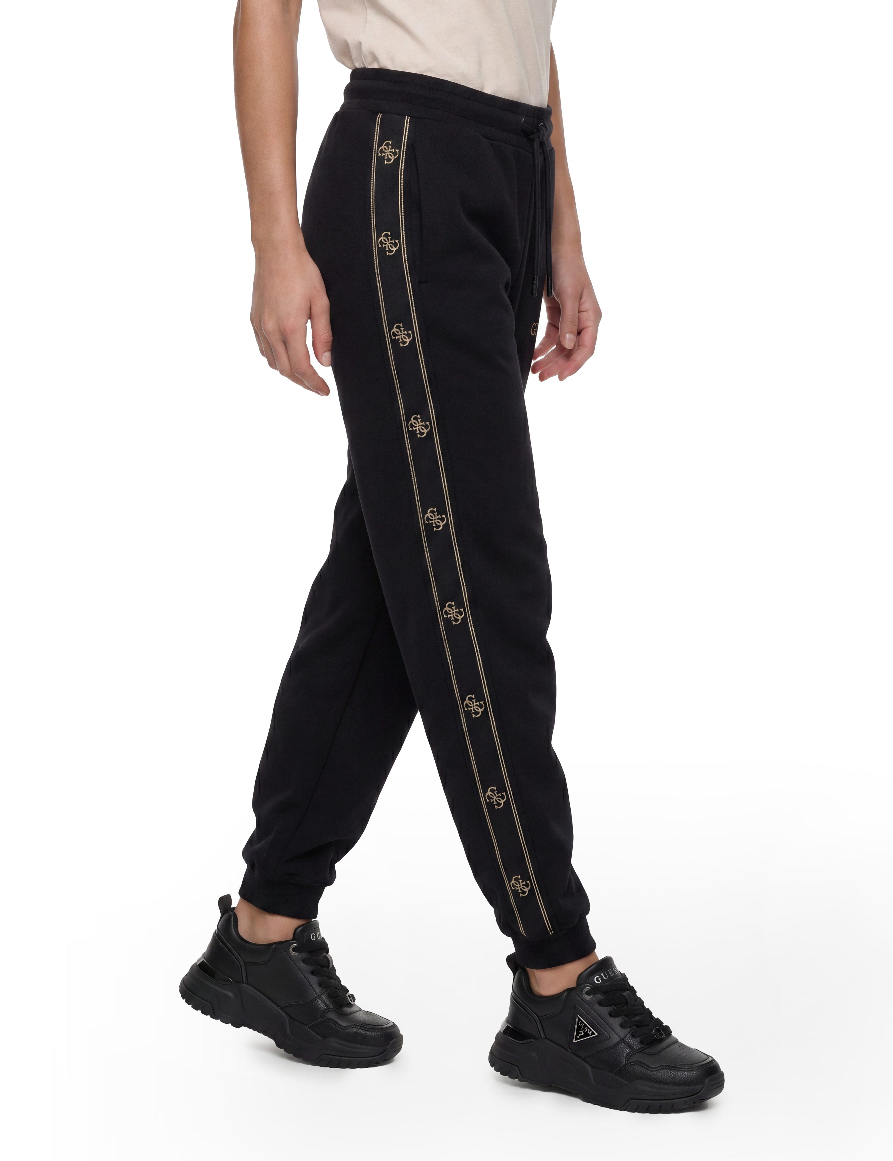 Guess Jogginghose OCTAVIA JOGGER mit Strass-Steinen, Logo-Tape