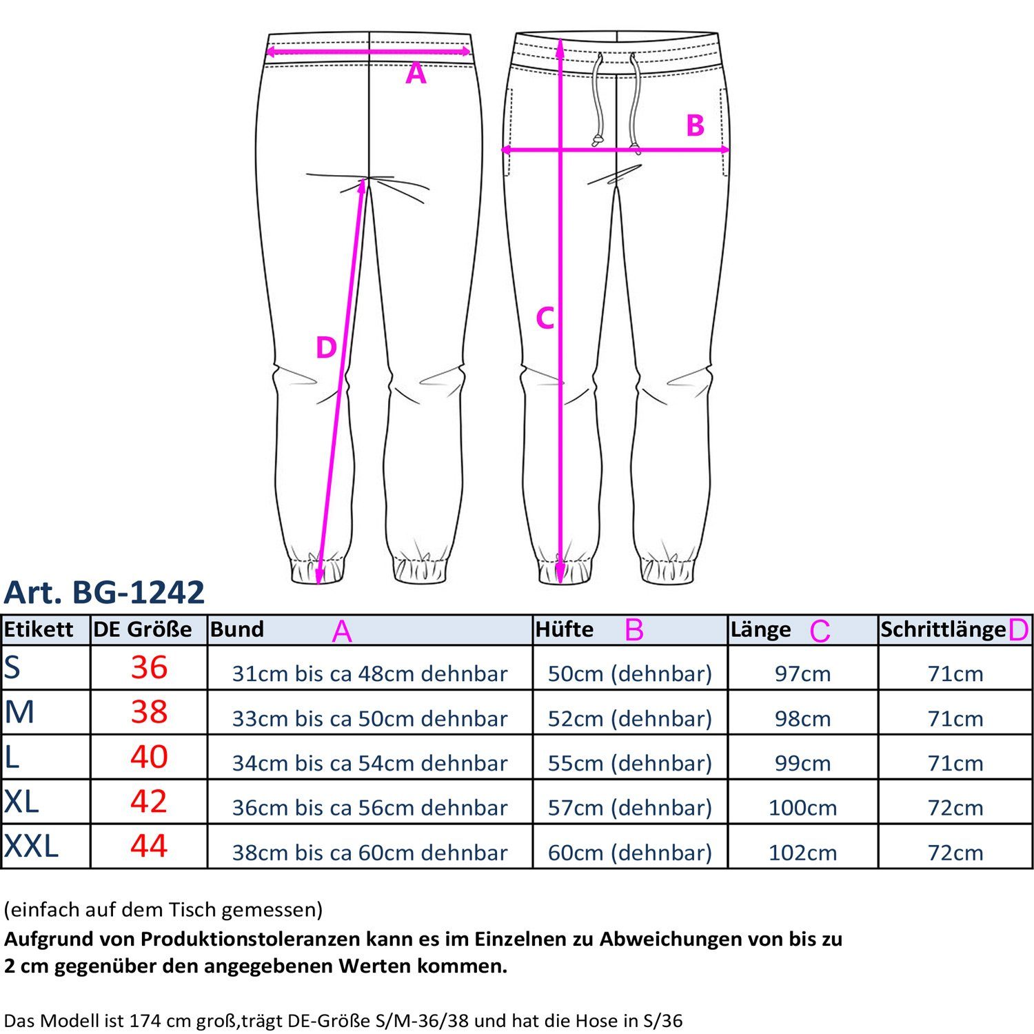 mit Lederimitathose Style in Bongual Fell-Innenseite berry Jogger