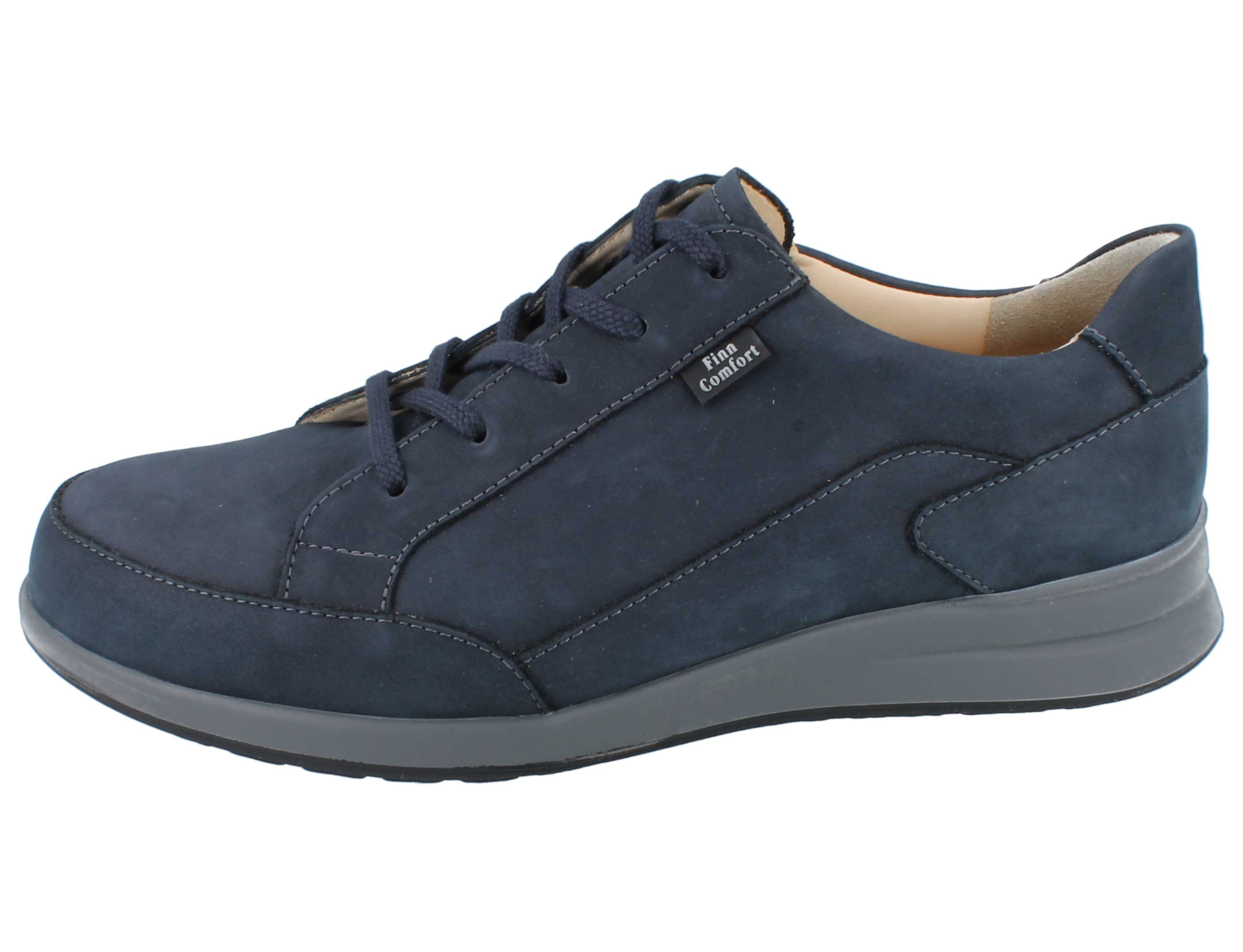 Finn Comfort FINN COMFORT Prato Damen Halbschuhe dunkelblau Nubukleder - Größe: UK Schnürschuh Wechselfußbett