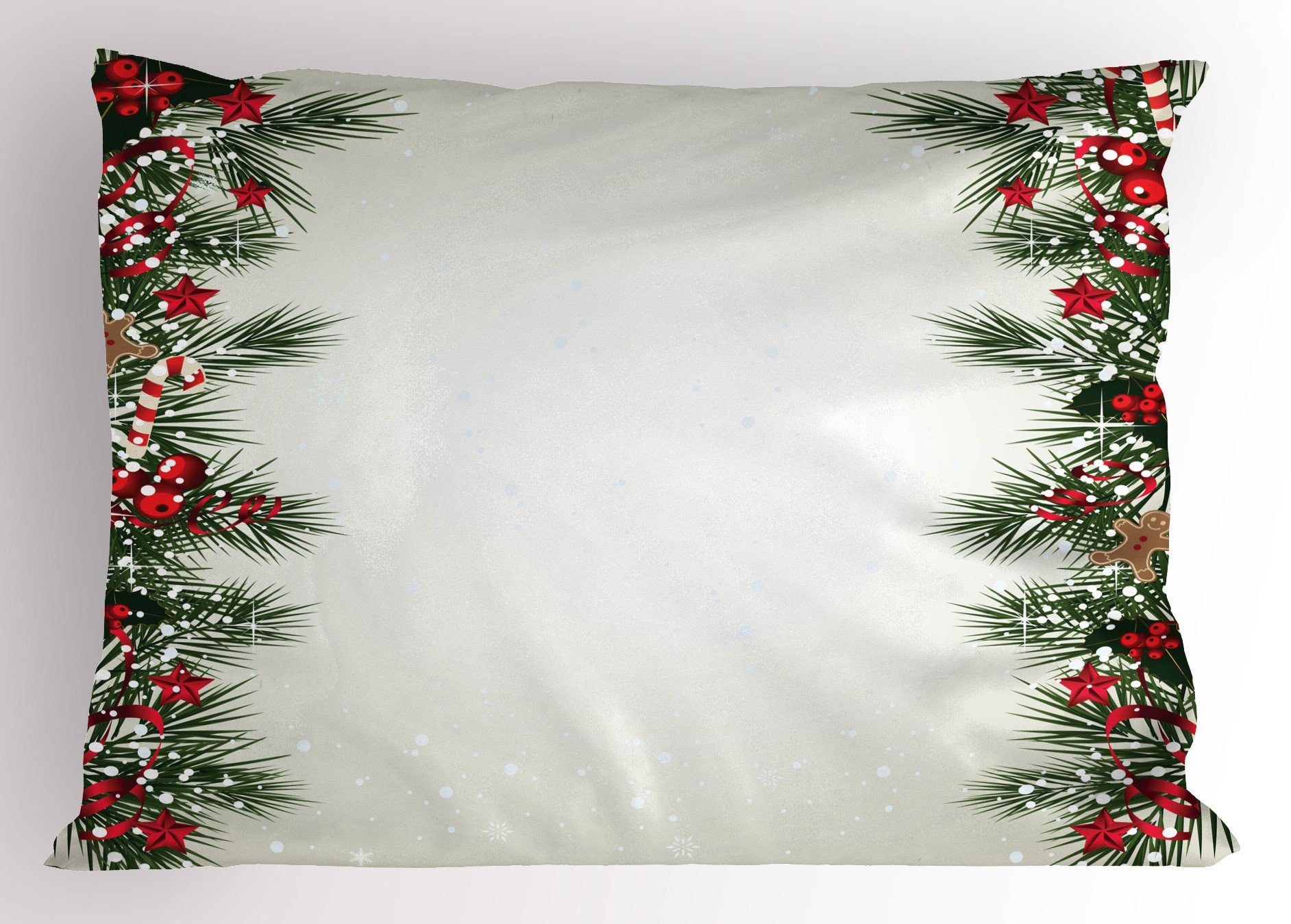 Kissenbezüge Dekorativer Size Berry Zweig (1 King Standard Stück), Kissenbezug, Gedruckter Abakuhaus Weihnachten