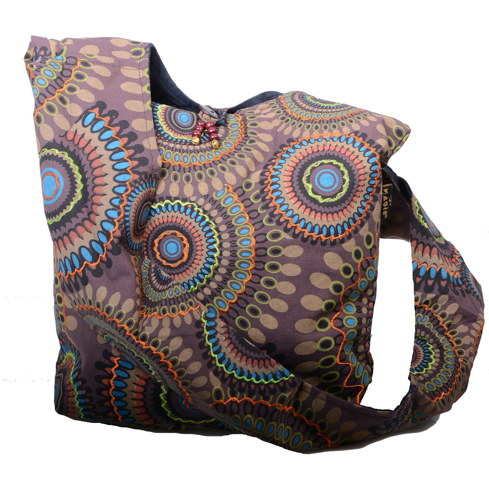 KUNST UND MAGIE Schultertasche Kunst und Magie Schultertasche Umhängetasche mit bunten Psy Mustern