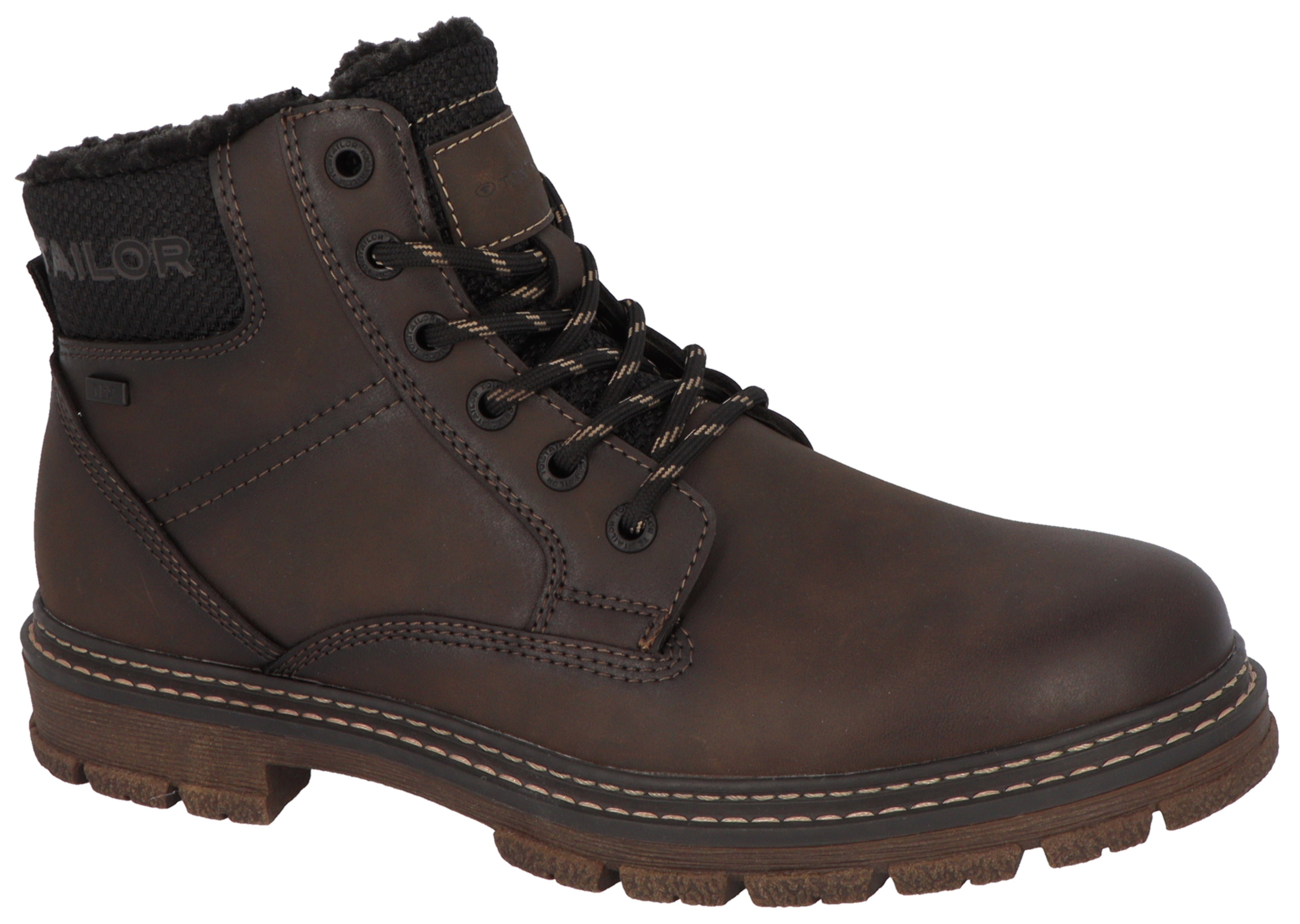 TOM TAILOR Winterboots mit gepolstertem Schaftrand, Weite H