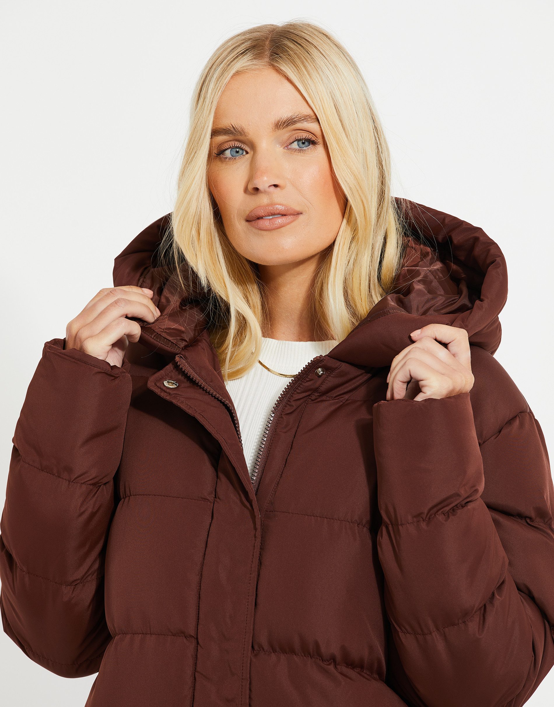 Threadbare Steppjacke THB Curve Hayley Puffer Jacket mit gemütlicher Kapuze