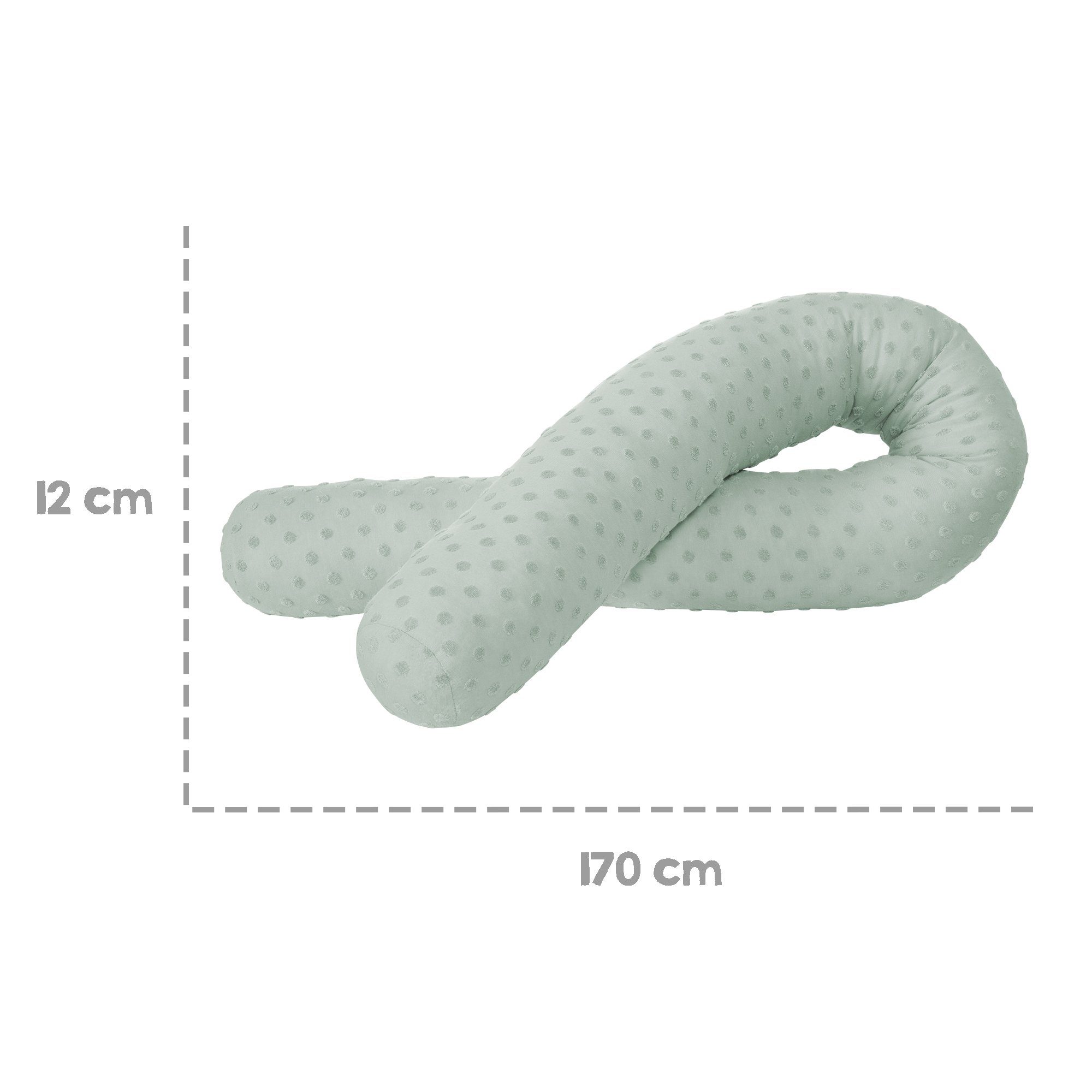 roba® Nestchenschlange Lil Planet - Bettschlange 170 cm - Seitenschläferkissen - Bettrolle, (Nestchen, Nestchenschlange für Babybett, Bettumrandung, Stillkissen – Bild 3 von 5