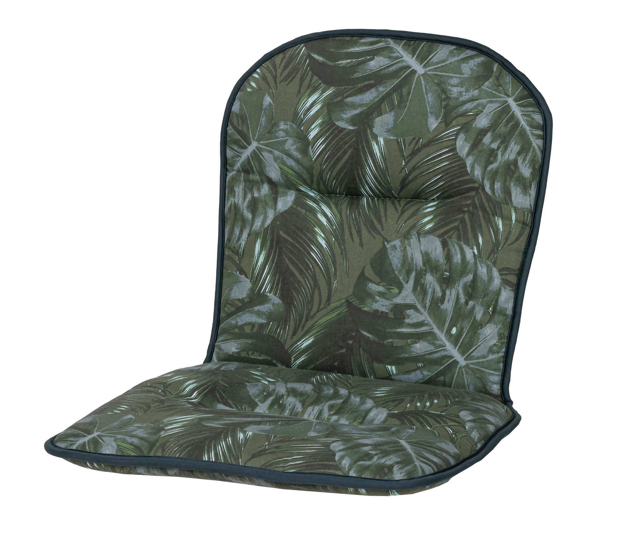 KETTtex Polsterauflage Monoblock niedrig 0274 grün Blätter 79x44x3,5 cm KETTtex, (1 St), mit Bindebändern