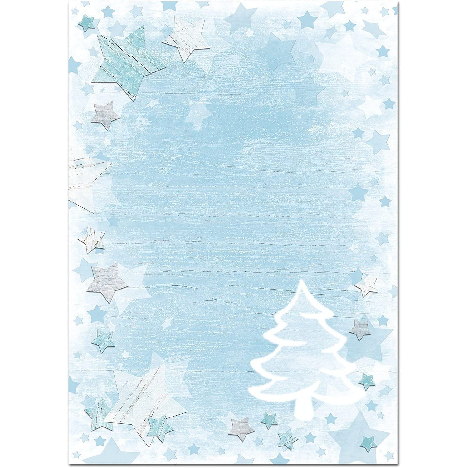 Logbuch-Verlag Klappkarte 100 Blatt Weihnachtsbriefpapier weihnachtliches Briefpapier Papier