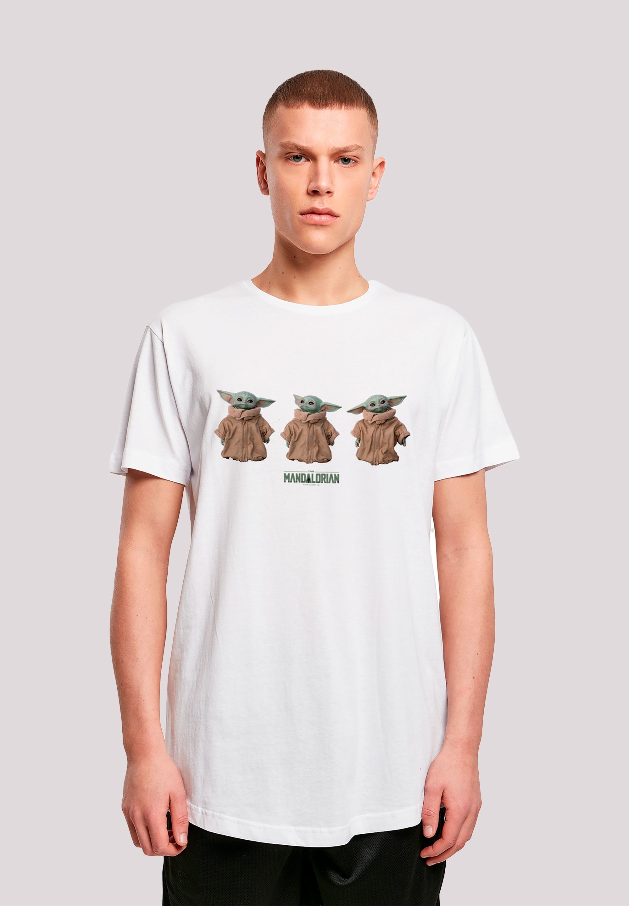 F4NT4STIC T-Shirt Star Wars The Mandalorian Baby Yoda Print weiß