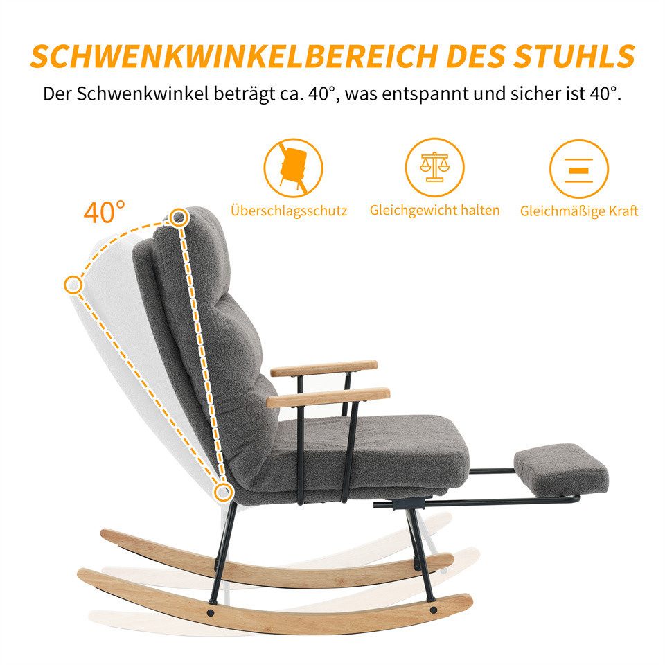 Rhein Beleuchtung Relaxsessel Bequemer Schaukelstuhl mit günstig online kaufen