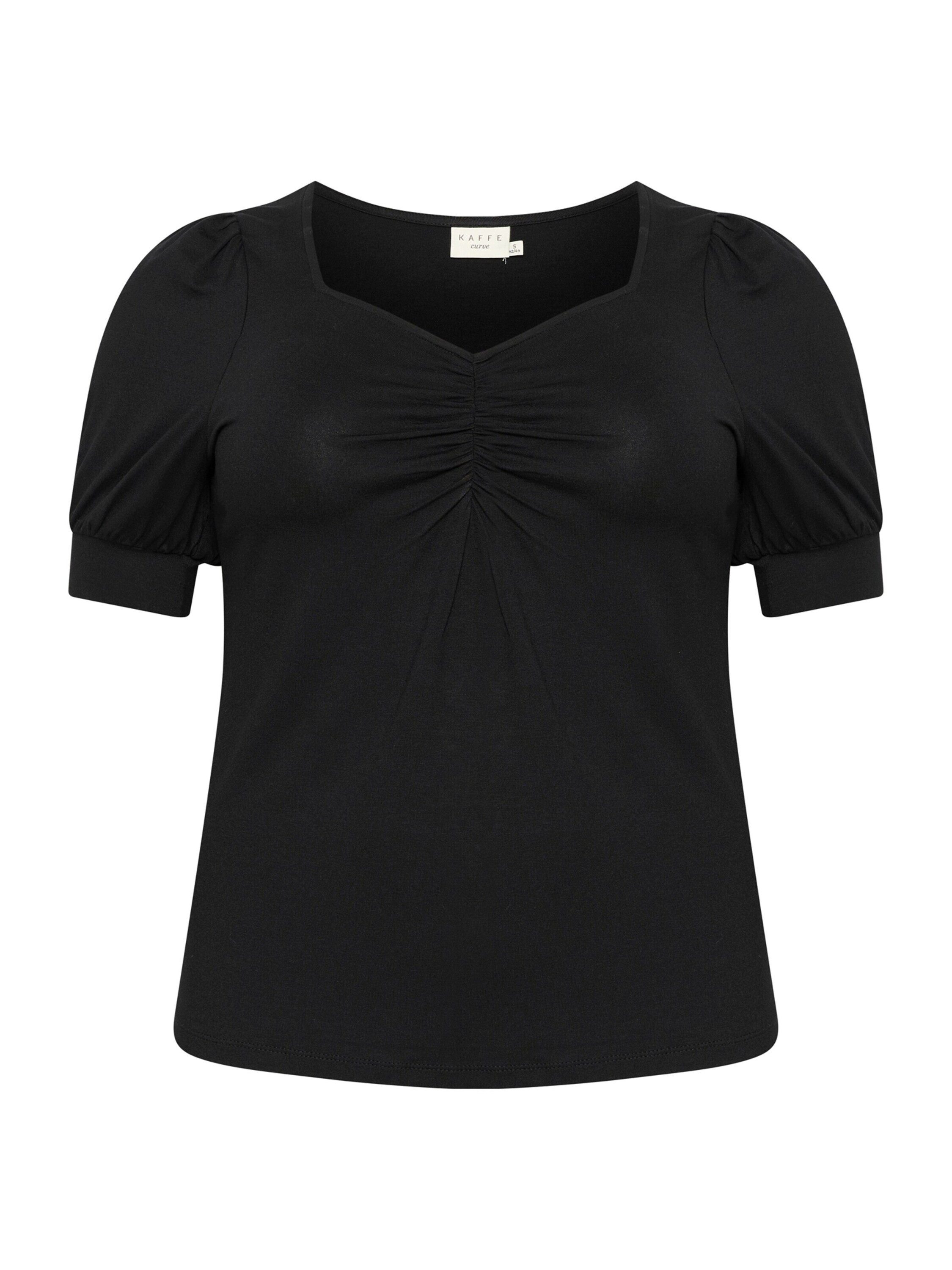 KAFFE Curve T-Shirt Sissy (1-tlg) Drapiert/gerafft