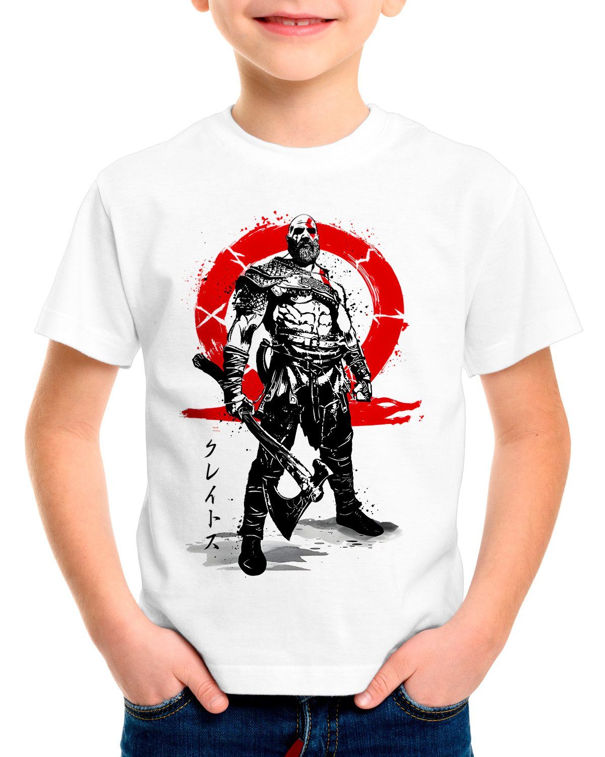 style3 Print-Shirt Kinder god God T-Shirt kratos Shadow war of action adventure