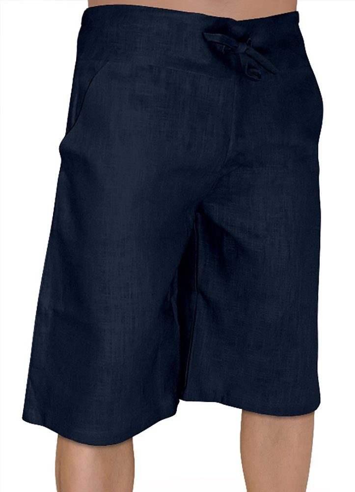 SCHAZAD Leinenhose Bermuda Leinenhose marine