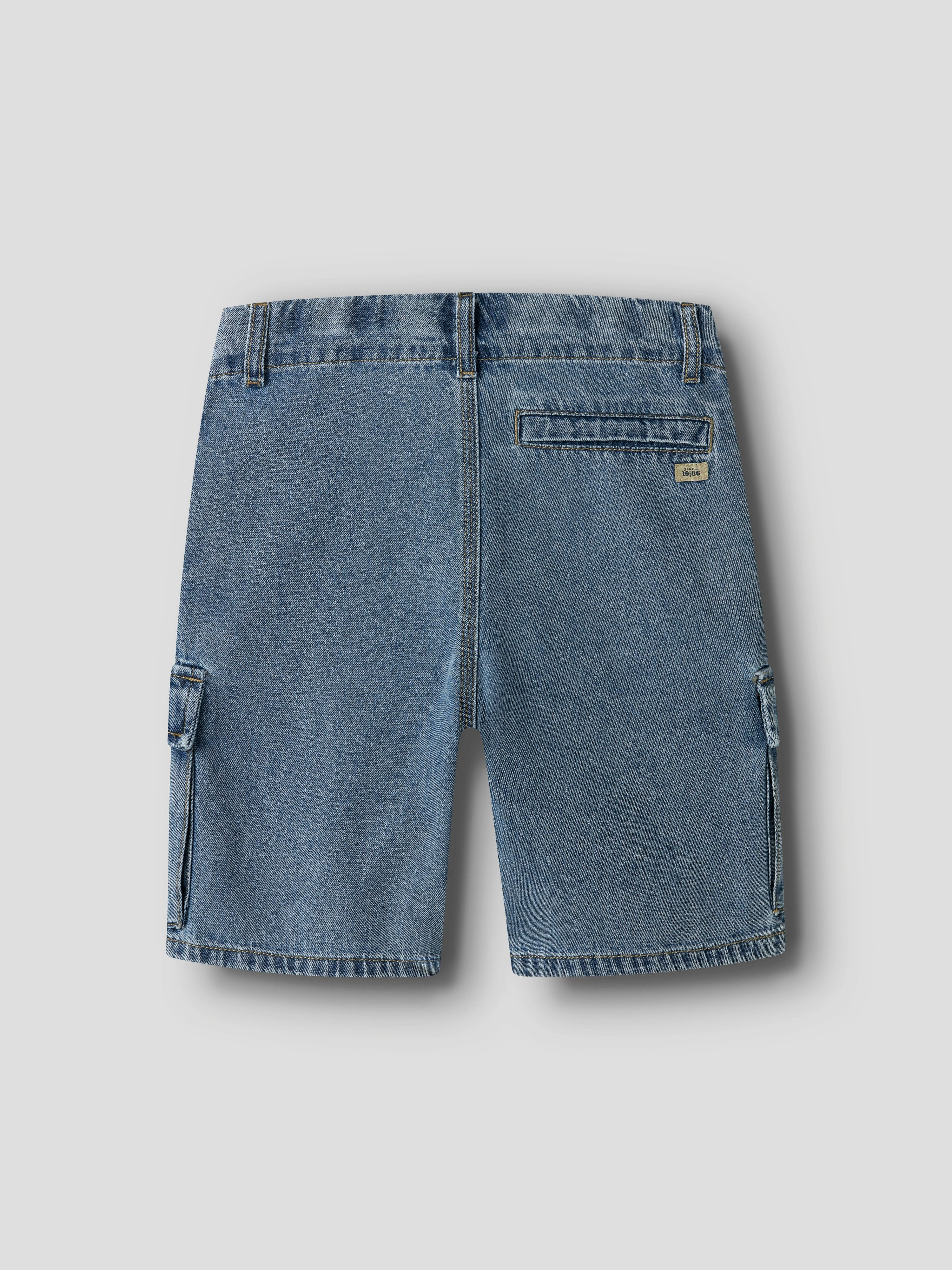 Name It Jeansshorts NKMRYAN L DNM CARGO SHORTS 8250-OZ Baumwolle, verstellbarer Bund, Used Look