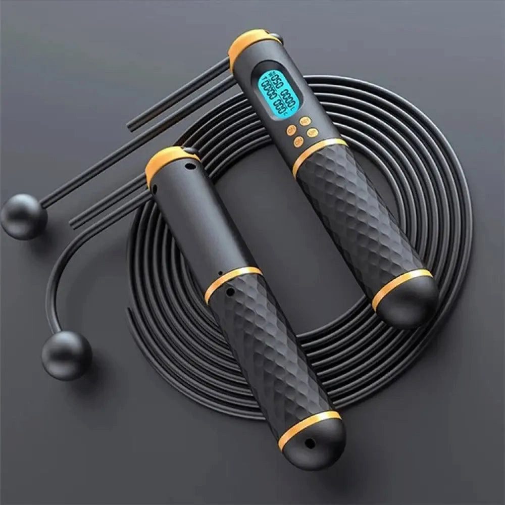 Springseil Schnurloses Springseil 2in1, mit Zähler & LCD Display, 300cm Länge