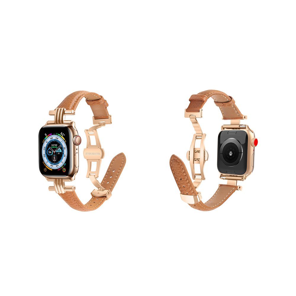 Watchfür Apple iWatch Lederarmband Ultra FELIXLEO mit Series Uhrenarmband Armband