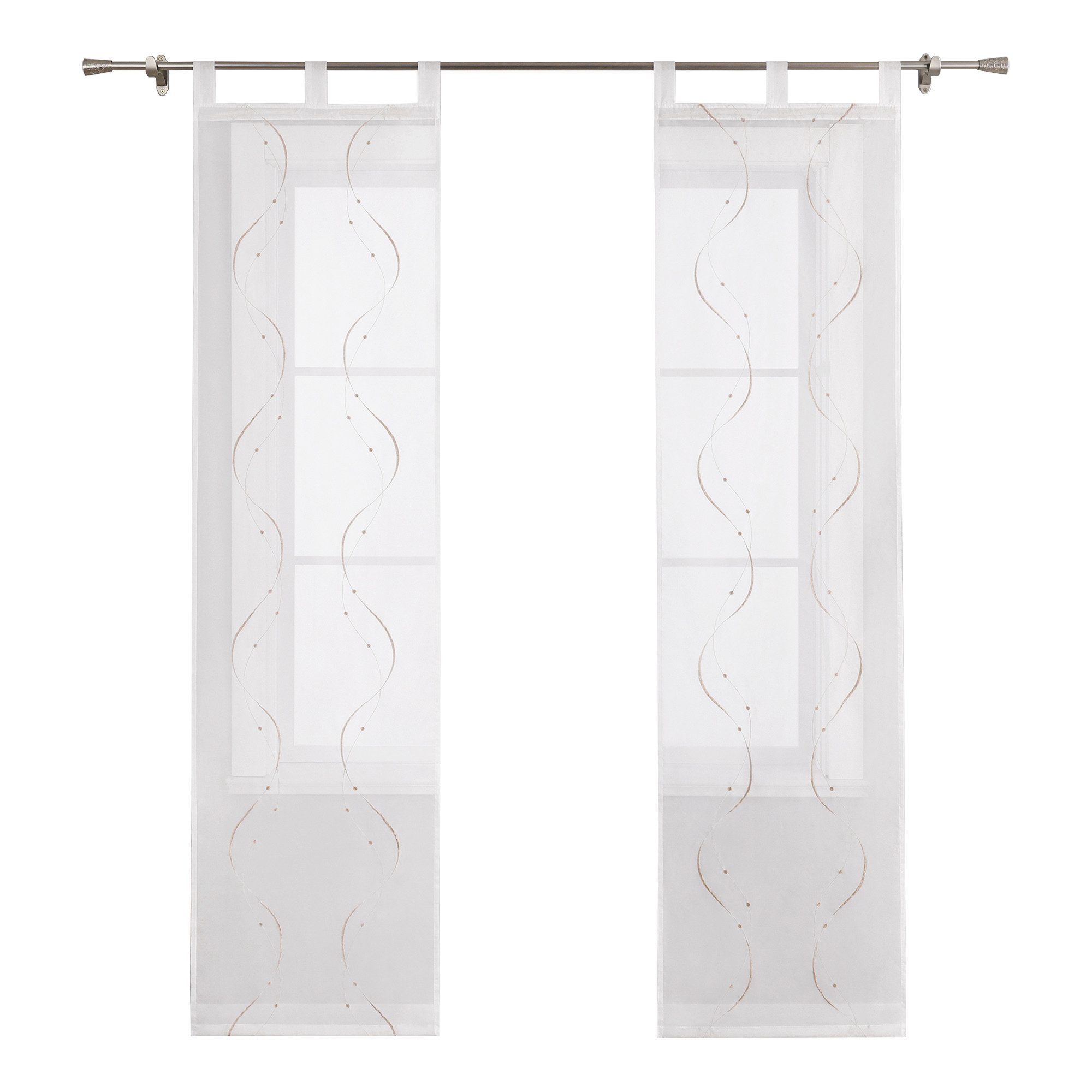 Joyswahl Schiebegardine (2 St), Schlaufen, transparent, Voile Flächenvorhän günstig online kaufen