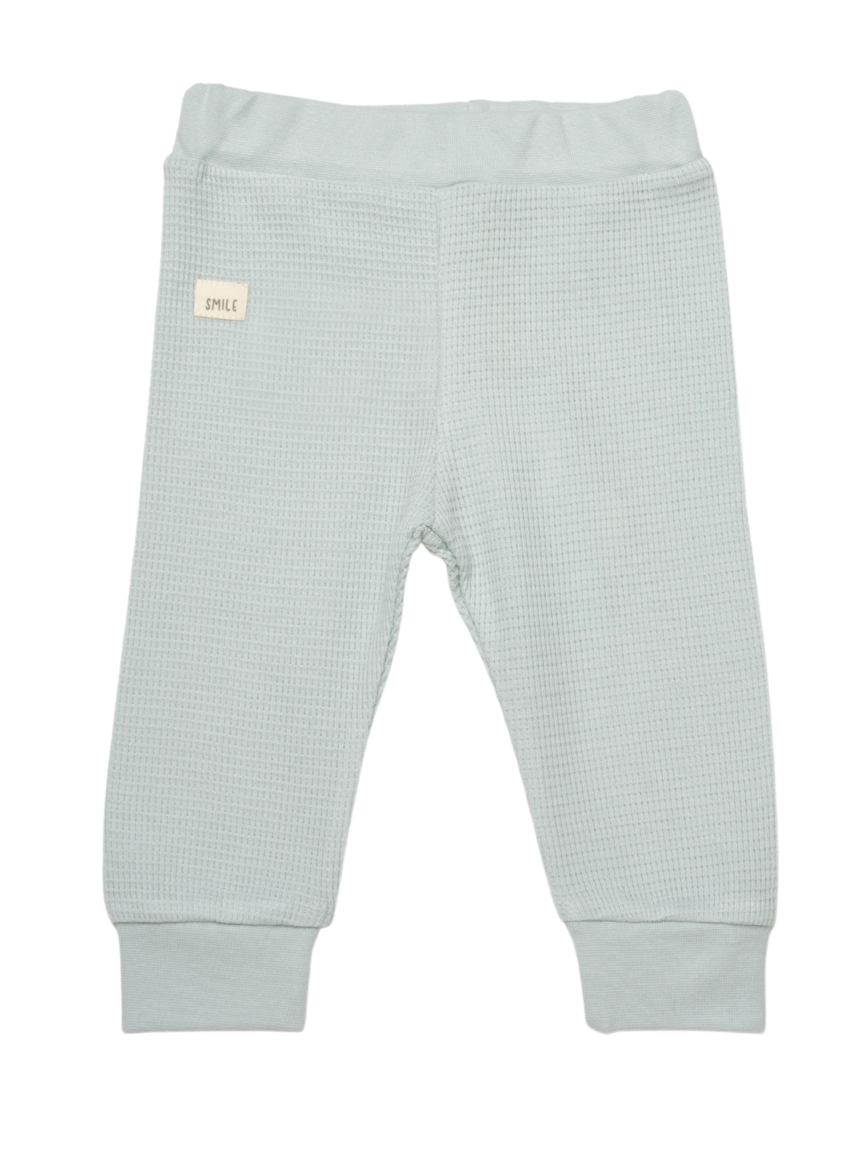 biorganic Funktionshose Baby Waffle Smile für Jungen und Mädchen Unisex Hose (1-tlg) Waffelmuster, Bio-Baumwolle, Größe 68 - 86