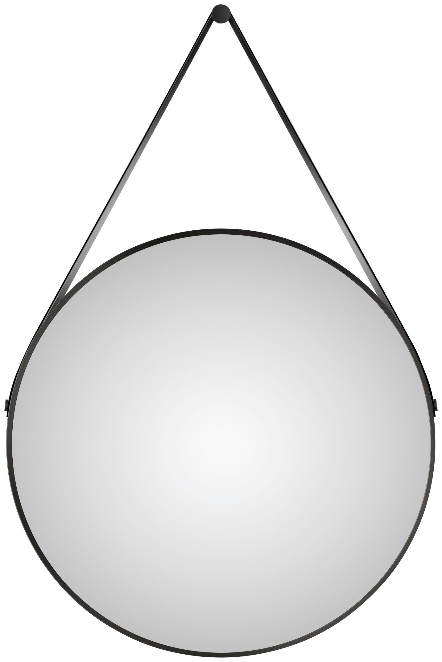 Talos LED-Lichtspiegel, rund, mit indirekter LED Beleuchtung, matt Ø 80 cm schwarz