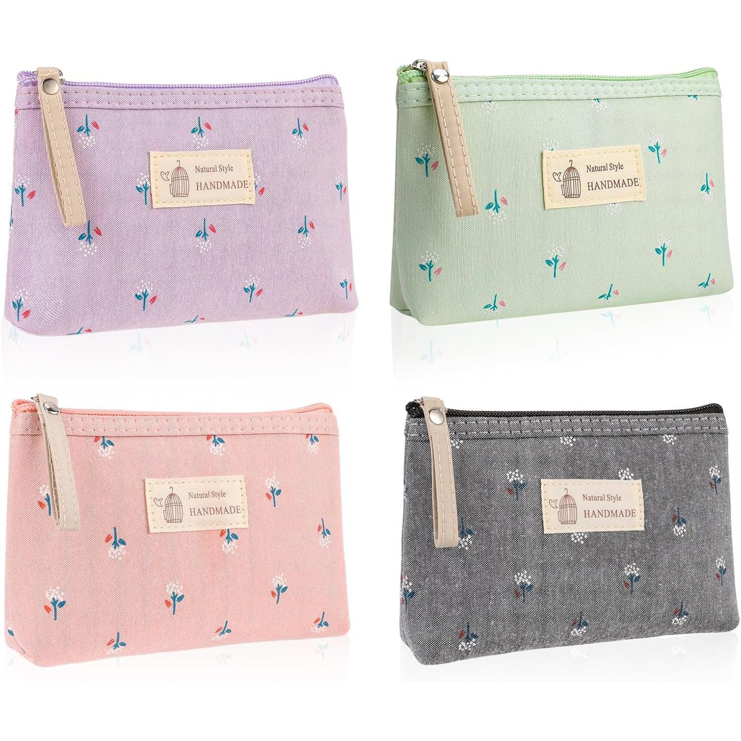 Coonoor Kosmetiktasche Kleine Reise-Kosmetiktaschen aus Segeltuch, Praktisch (4-tlg), Stilvoll, kompakt, waschbar, vielseitig – ideal als Geschenk.
