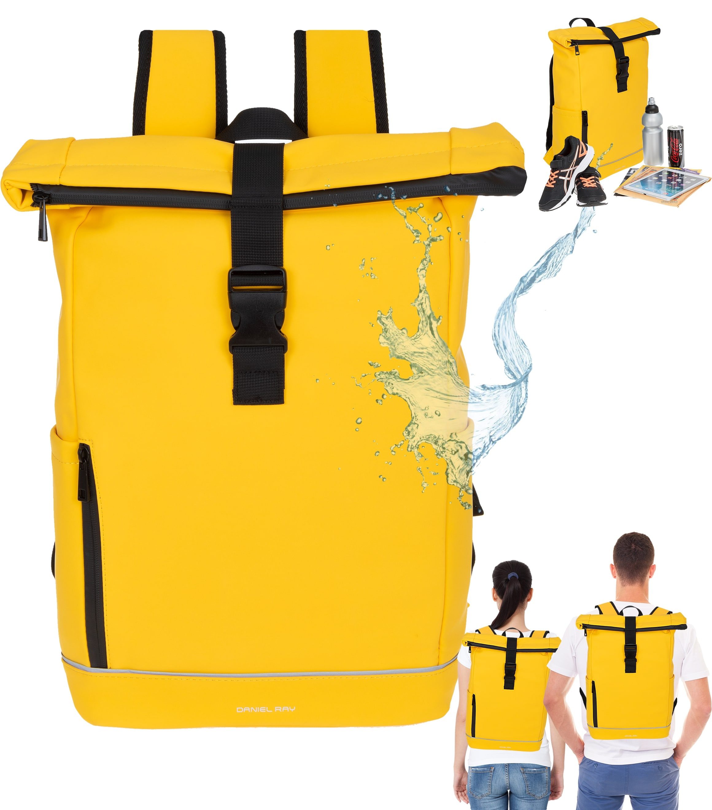 Daniel Ray Freizeitrucksack Kurierrucksack wasserabweisend Outdoor Damen Herren, Highlands Laptoprucksack Tasche wasserabweisend + Etui