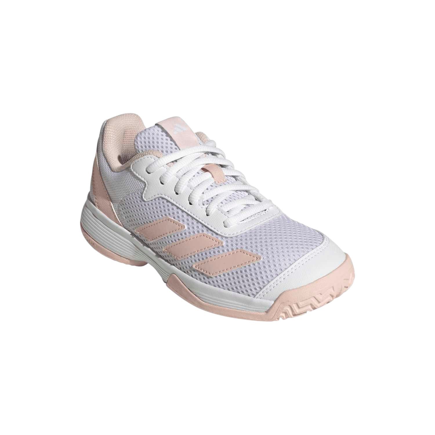 Courtflash Allcourt 2025 weiss/rosa Mädchen Tennisschuh