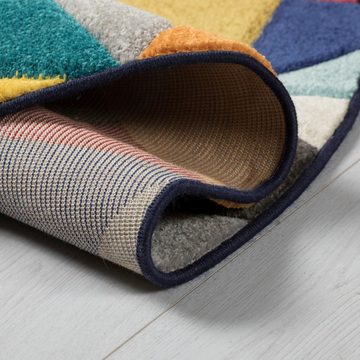 Teppich Rhumba, FLAIR RUGS, rechteckig, Höhe: 10 mm, fußbodenheizungsgeeignet, strapazierfähig, buntes Muster, Rauten