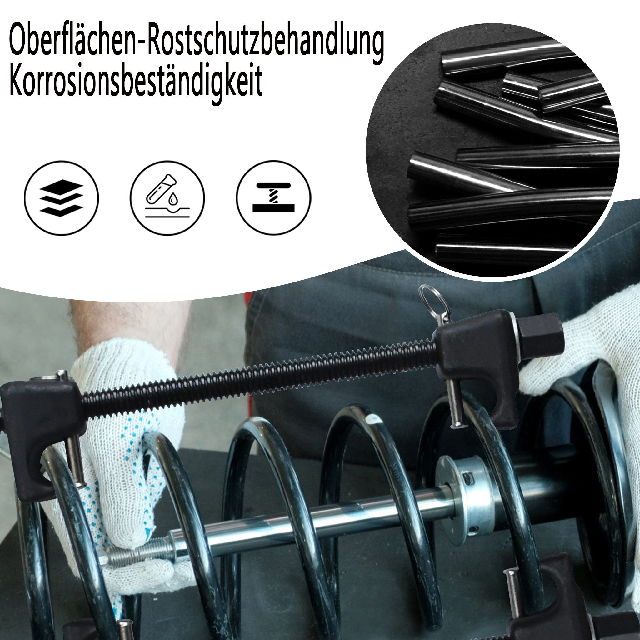 FIVMEN Montagewerkzeug Federspanner Werkzeug Auto Tuning Montagespanner, 2 TLG Spulenfeder Feder Spanner für Werkzeug Auto KFZ