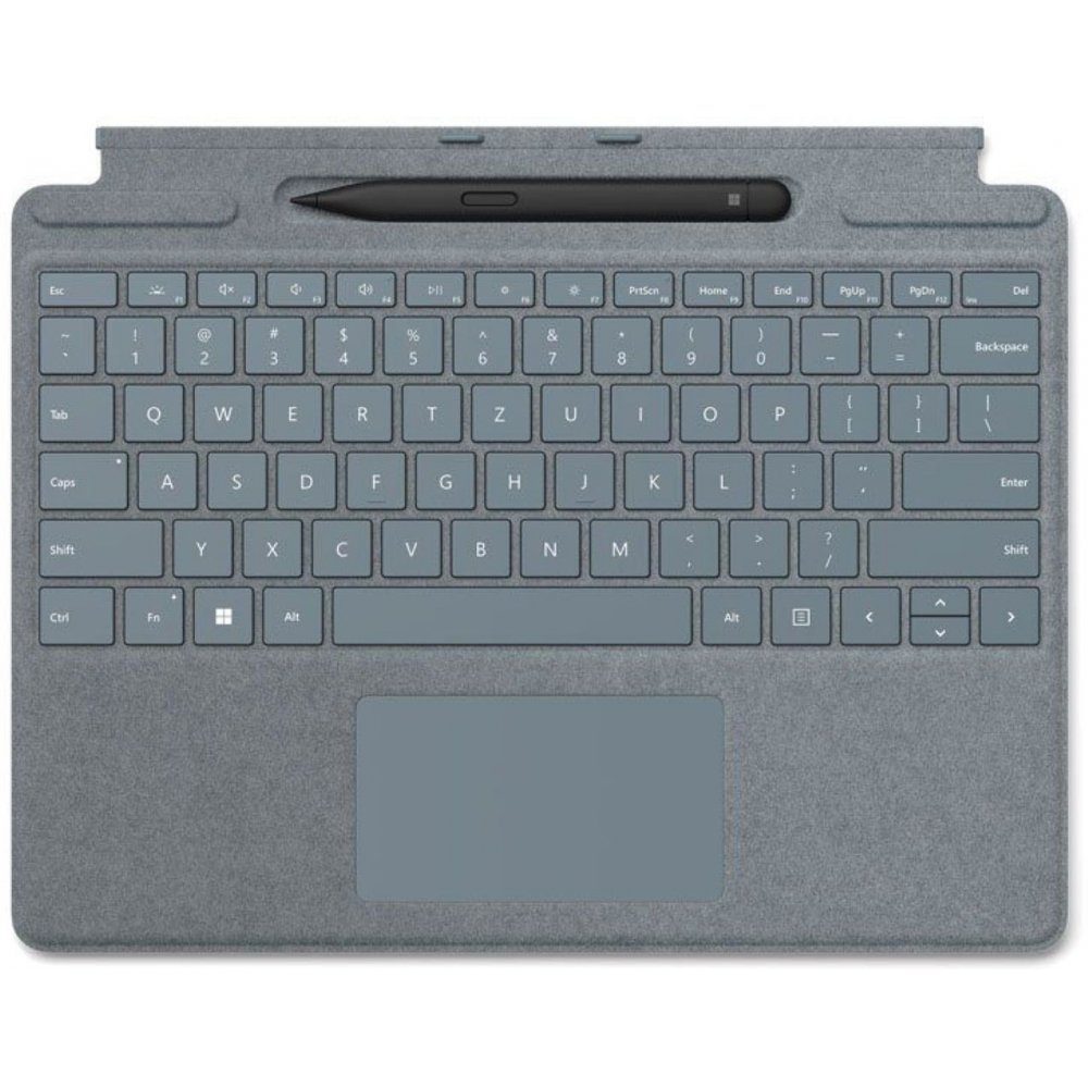 Microsoft Surface Pro8/X DE Type Cover Bundle with Slim Pen2 - Tastatur-Ice Blue Tablet-Tastatur