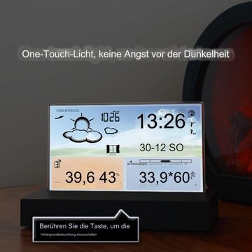 Tidyard Wecker Digitaler Wecker Temperatur Luftfeuchtigkeit Wettervorhersage
