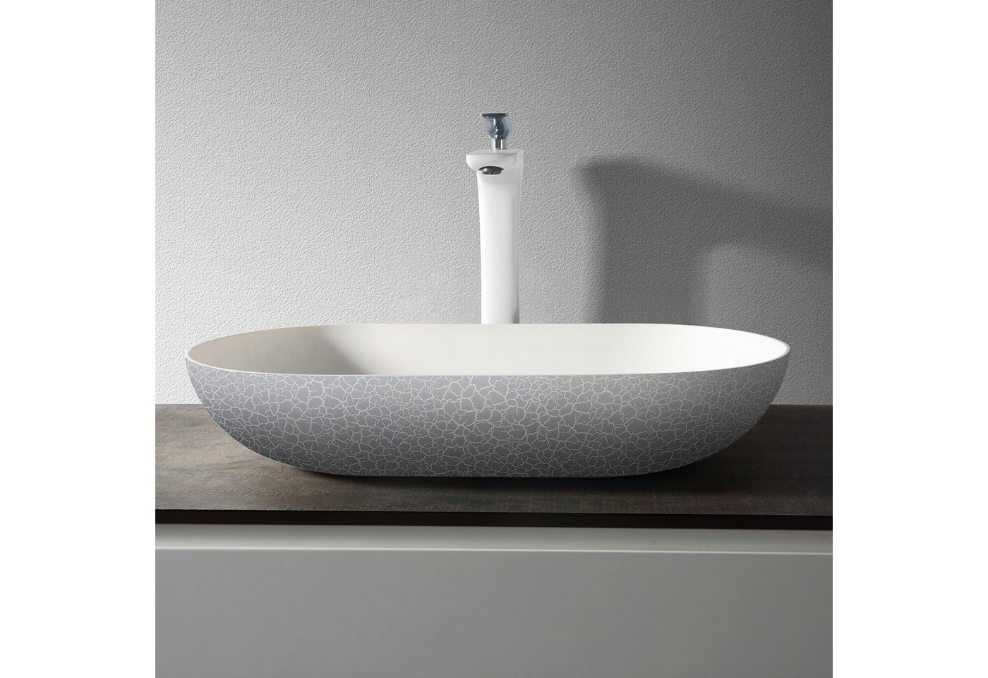 Thumbnail - Bernstein Aufsatzwaschbecken O-540 OCEAN (ideal für Gäste-WC's, inkl. Pop-up-Ablaufventil / Blende in Weiß Matt wählbar)...