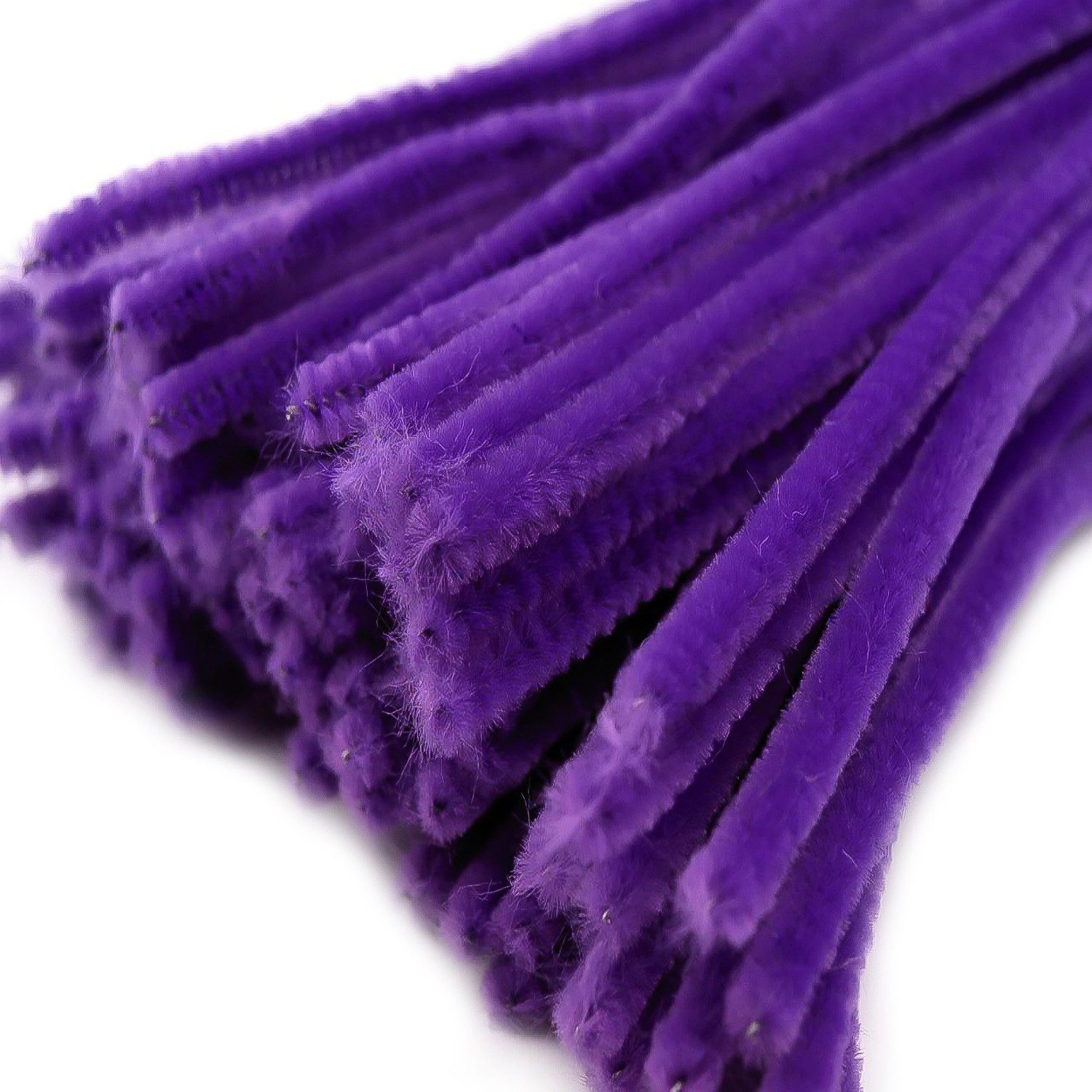 maDDma Basteldraht 20 Draht Pfeifenreiniger 6 mm Länge 30cm CHENILLE Farbe wählbar, violett