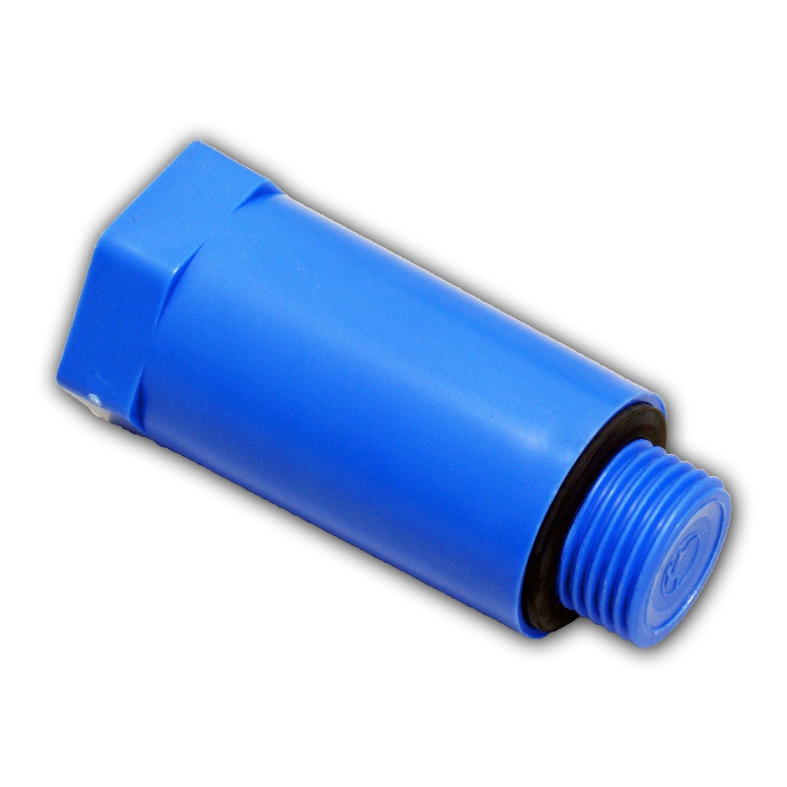 Haas Otto Gewindefitting 10x Baustopfen 1/2 Zoll blau Abdrückstopfen mit Kunststoffgewinde