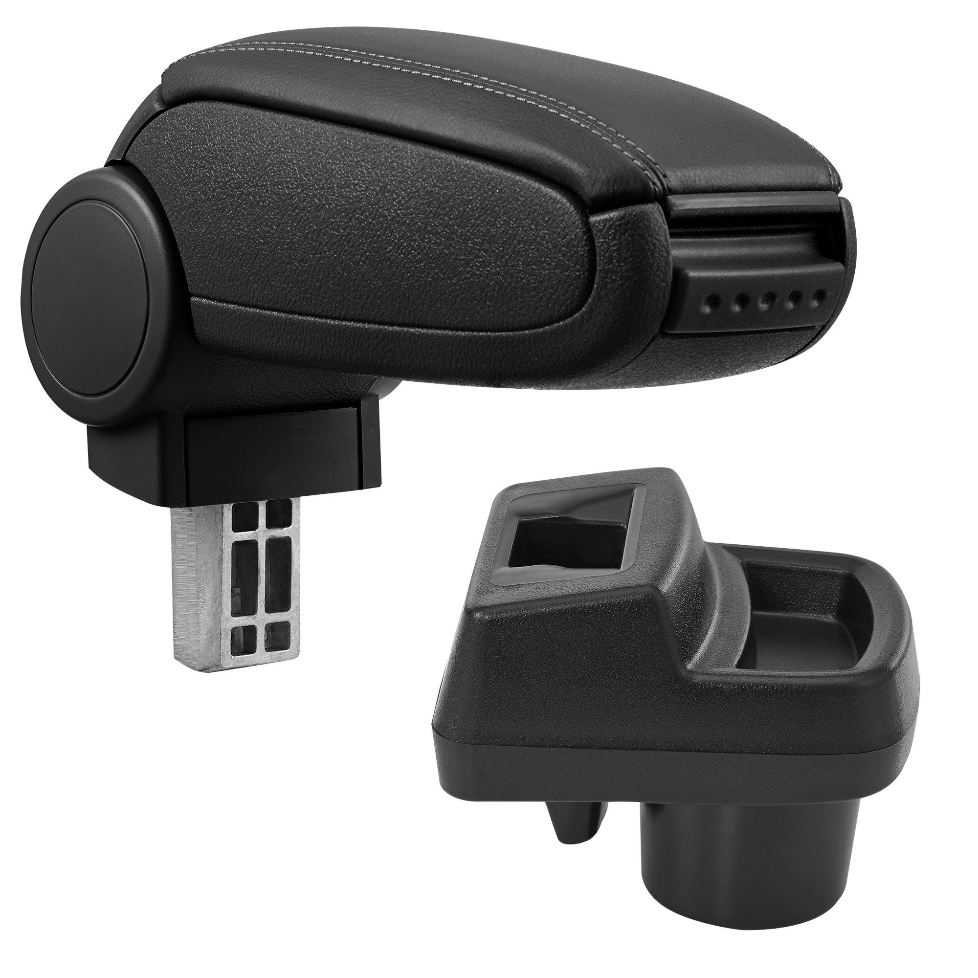 pro.tec Armlehne, Opel Corsa F (2019) mit Fach Kunstleder Schwarz mit schwarzen Nähten