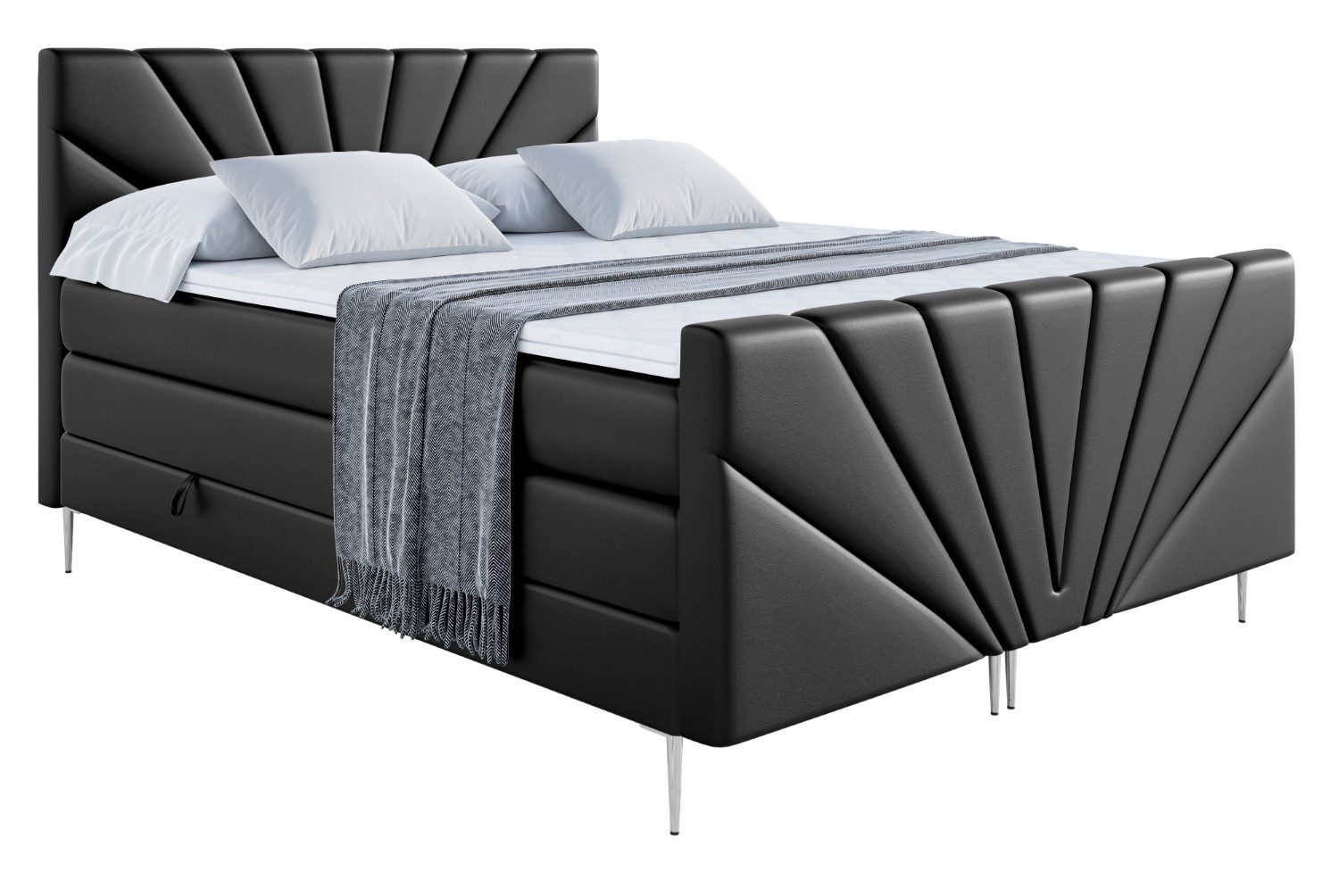 ALTDECOR Boxspringbett MILTIO-F-Z KING (Multipocket-Matratze H4, günstig online kaufen