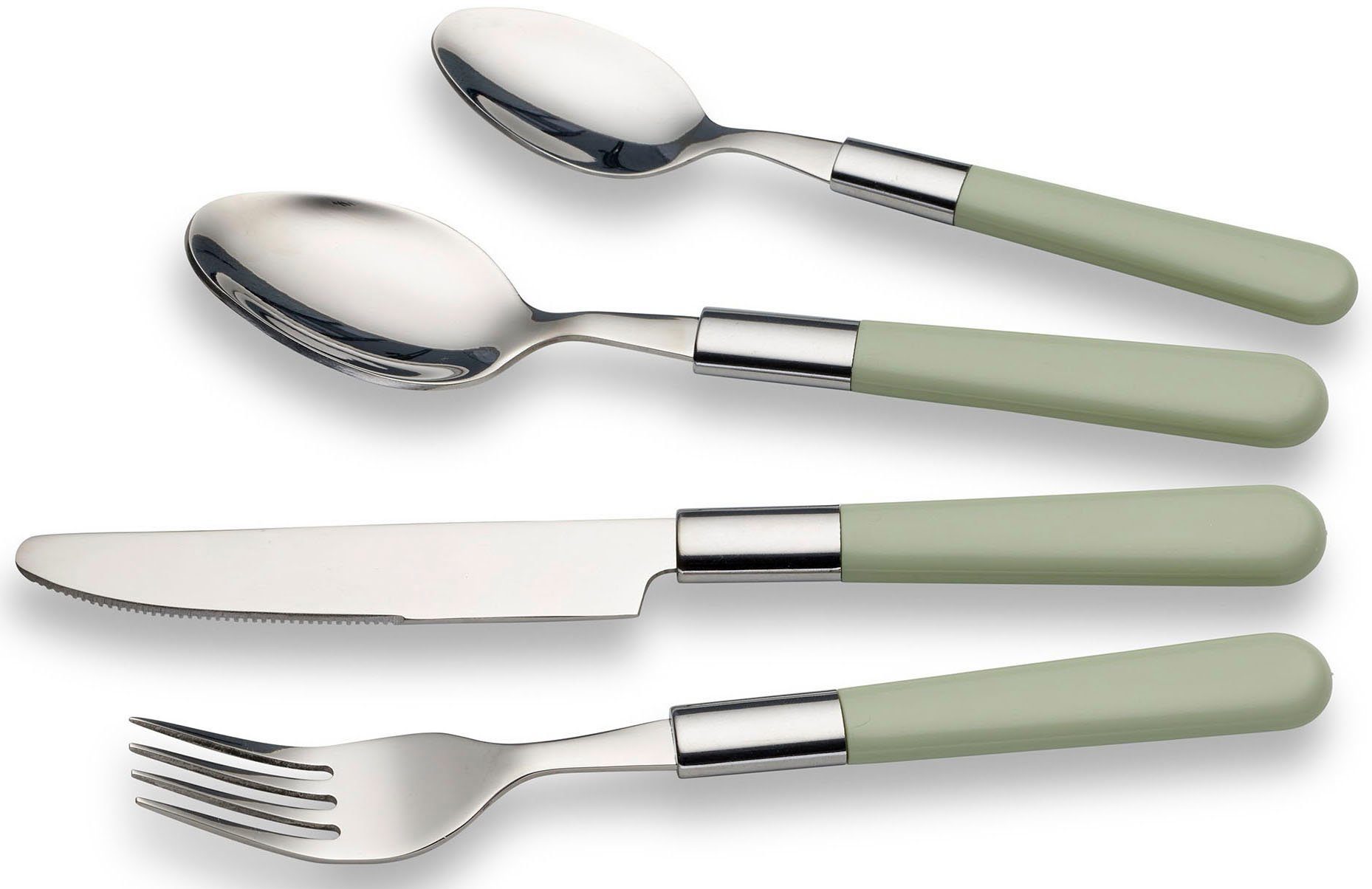 ECHTWERK Besteck-Set Bistro Besteck Set, Campingbesteck (16-tlg), 4 Personen, Edelstahl 18/0, Picknickbesteck